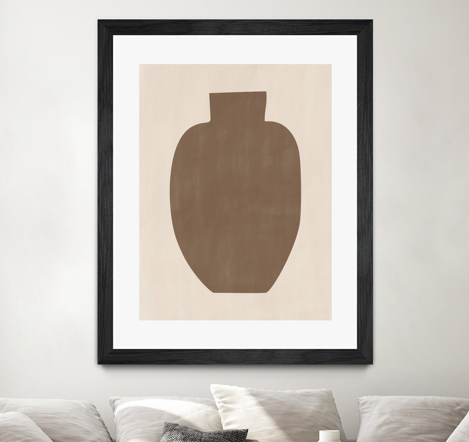 Brown Silhouette of a Vase by Elena Ristova on GIANT ART - minimalist art abstract minimalist art