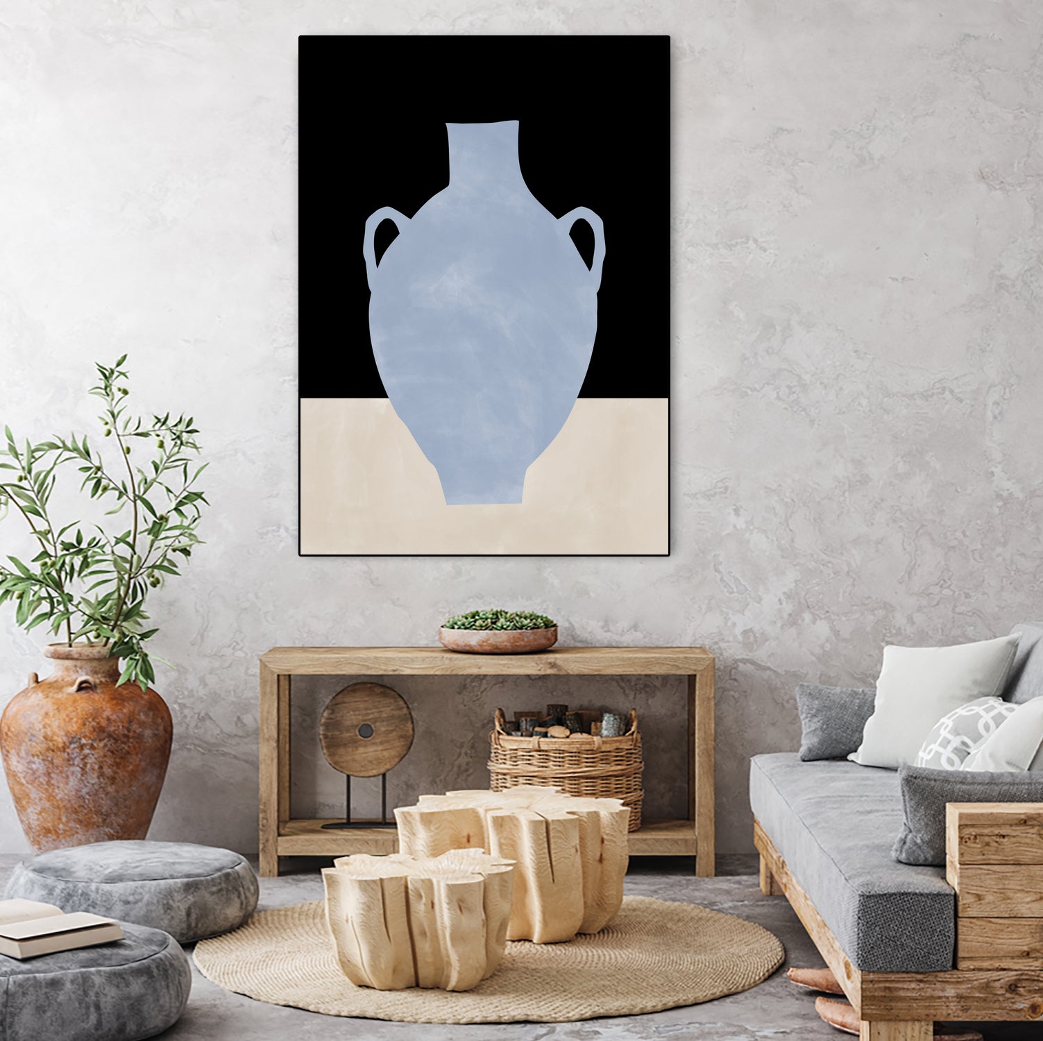 3x4 Aspectratio Indigo34 by Elena on GIANT ART - illustration vase