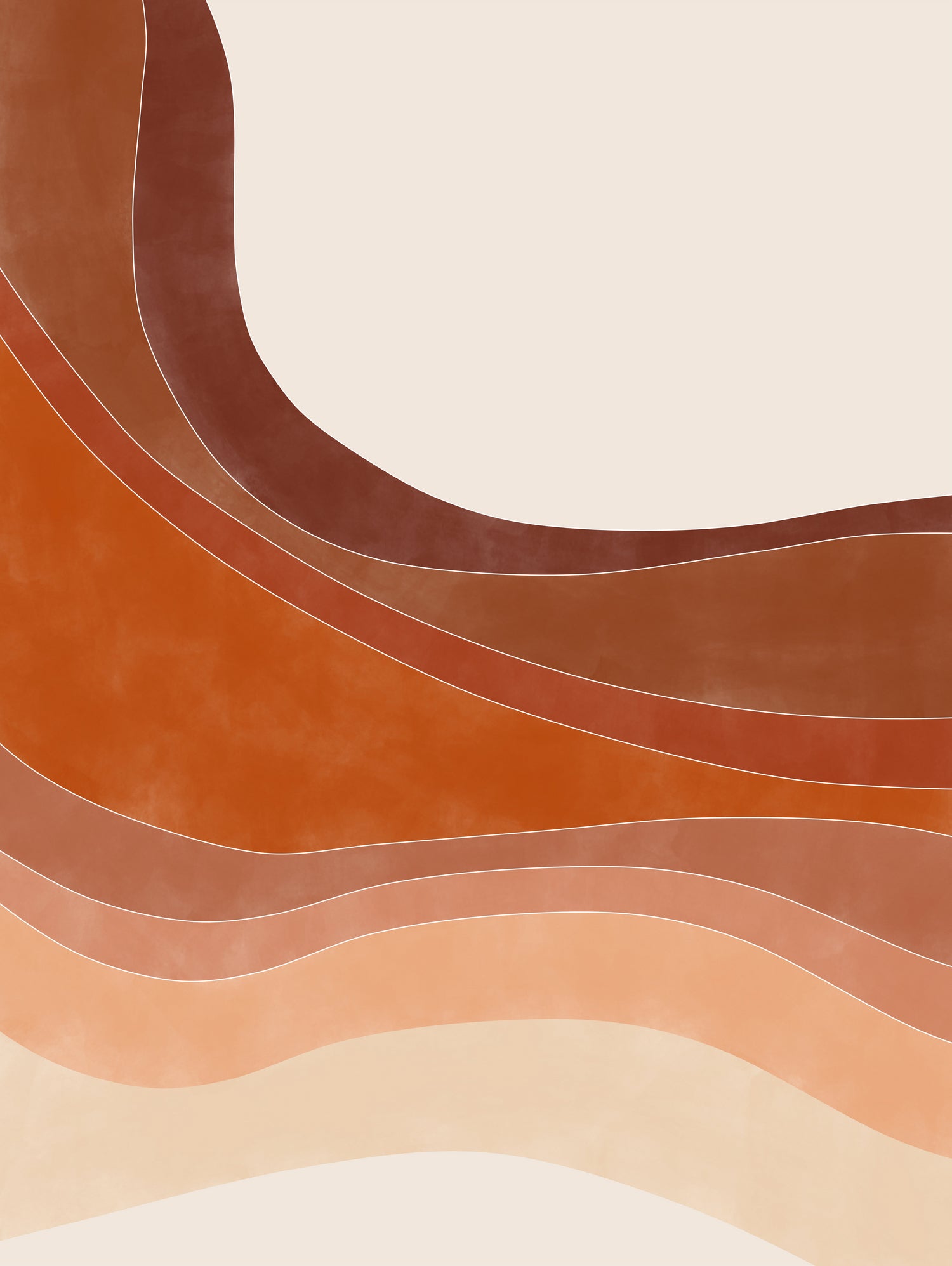 Layered Bands In Earthy Tones by Elena Ristova on GIANT ART - abstract abstract