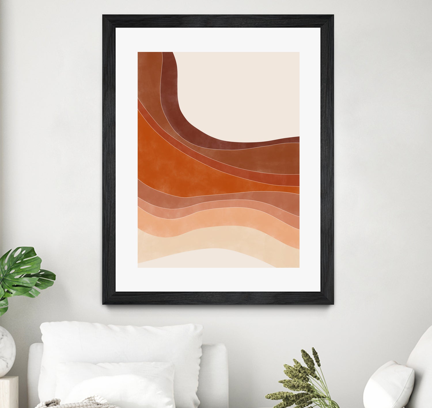Layered Bands In Earthy Tones by Elena Ristova on GIANT ART - abstract abstract