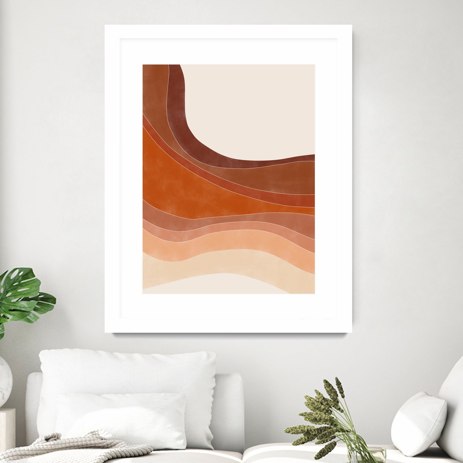 Layered Bands In Earthy Tones by Elena Ristova on GIANT ART - abstract abstract