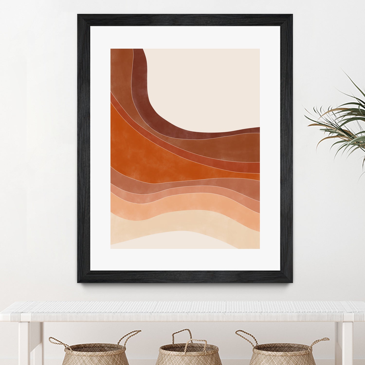 Layered Bands In Earthy Tones by Elena Ristova on GIANT ART - abstract abstract