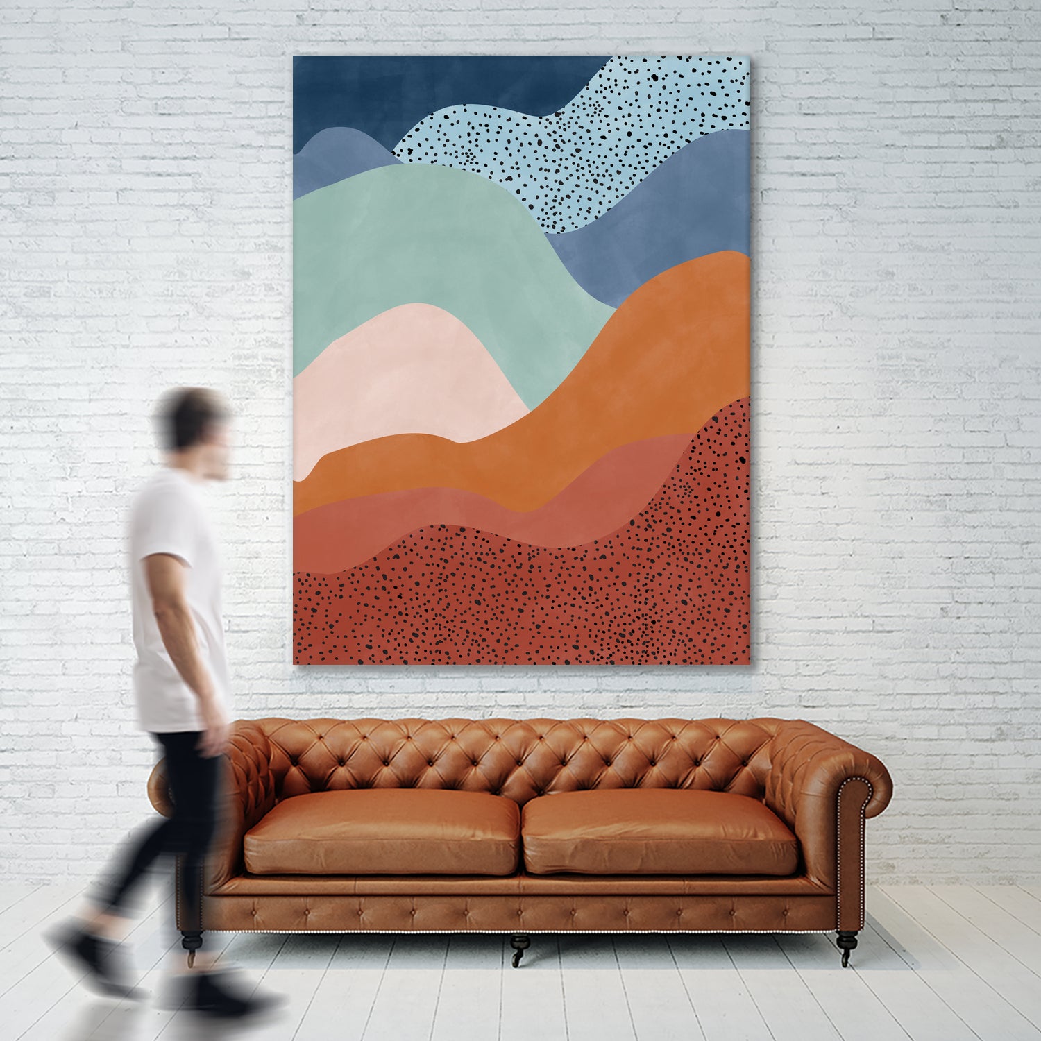 Colorful Wave Scape by Elena Ristova on GIANT ART - abstract abstract