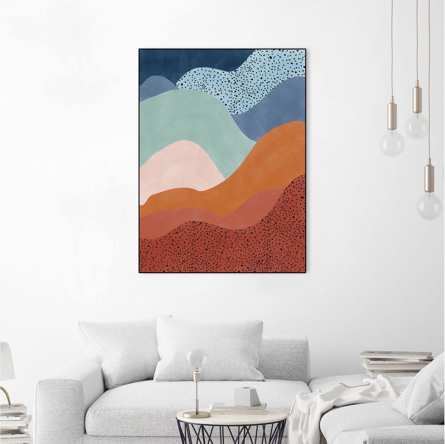 Colorful Wave Scape by Elena Ristova on GIANT ART - abstract abstract