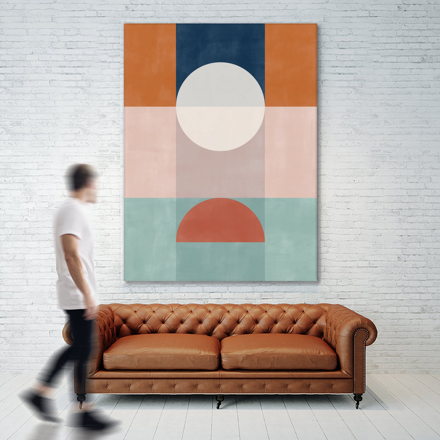 Abstract Geometric Artwork With Earthy Tones by Elena Ristova on GIANT ART - abstract abstract