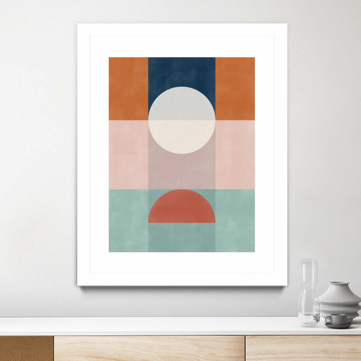 Abstract Geometric Artwork With Earthy Tones by Elena Ristova on GIANT ART - abstract abstract