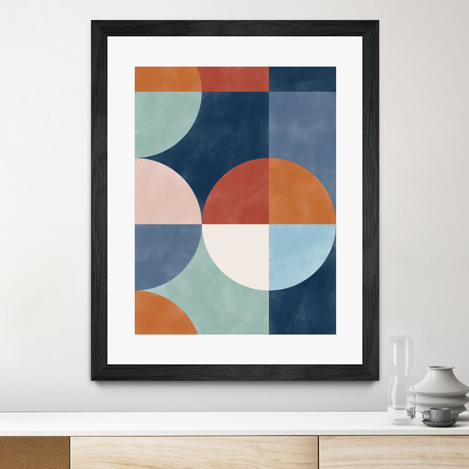 Geometric Shapes With Bold Circles by Elena Ristova on GIANT ART - abstract abstract