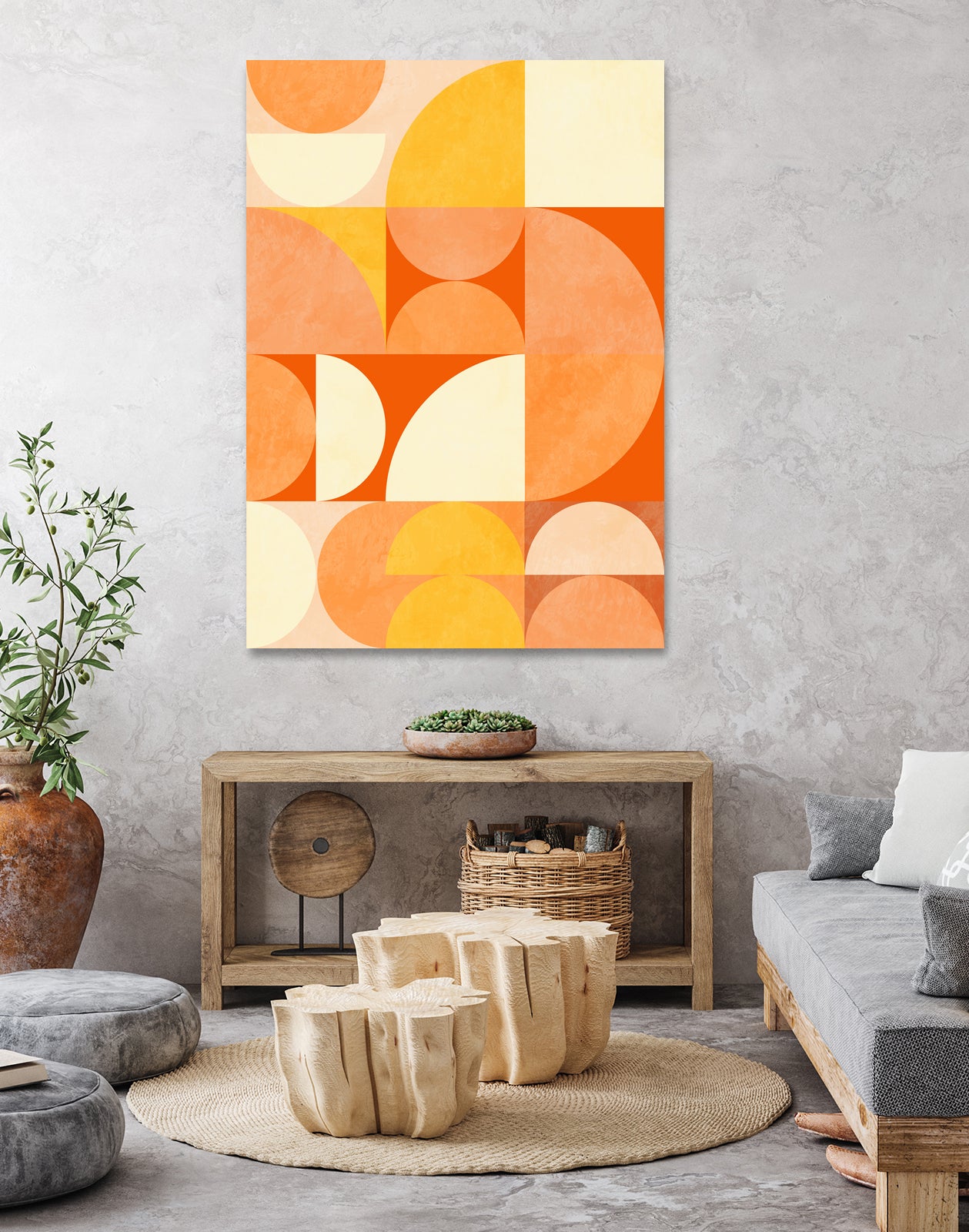 Spring Mid Rhapsody Orange 3 by Ana Rut Bre on GIANT ART - abstract abstract