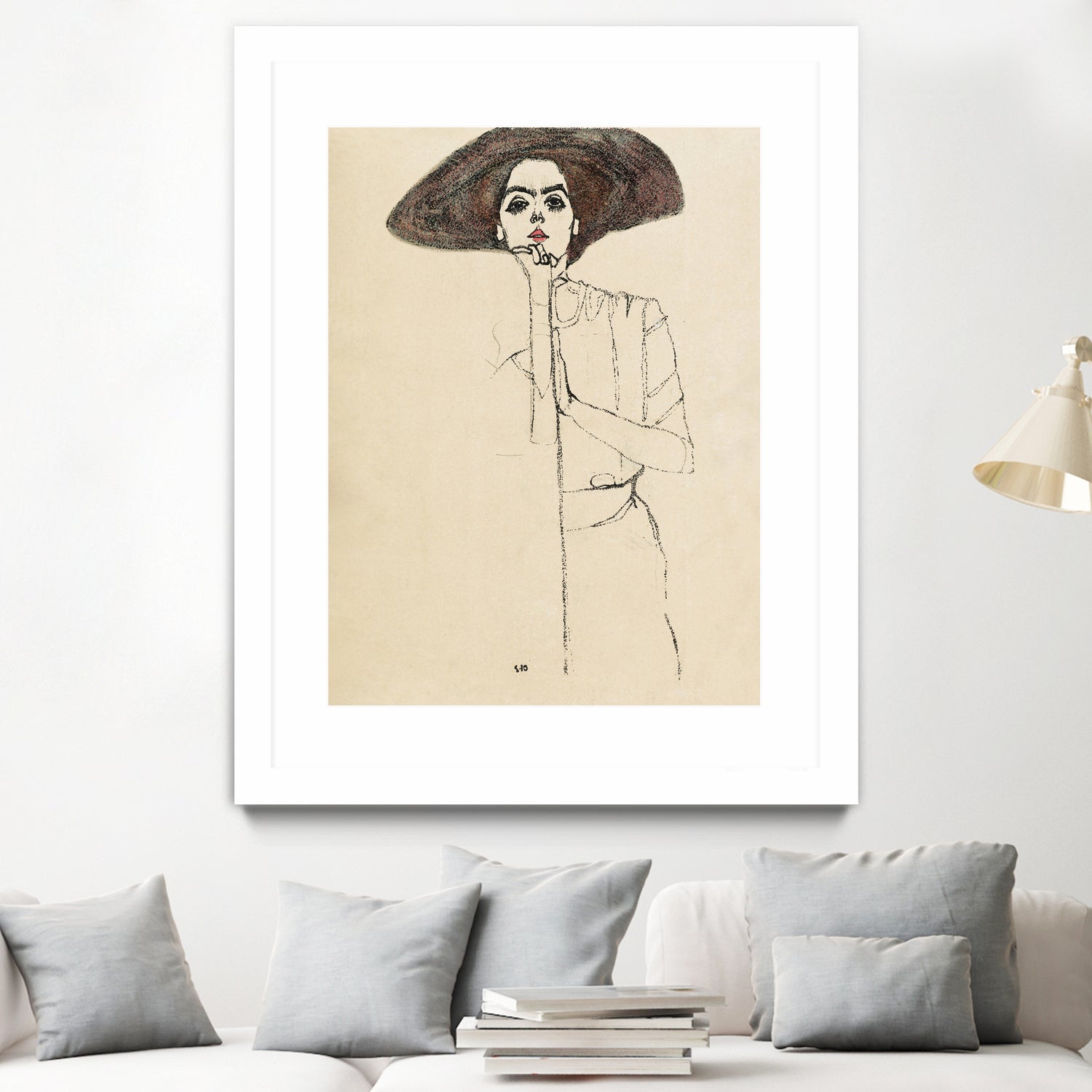Portrait of a Woman 1910 by EGON on GIANT ART - illustration egon schiele