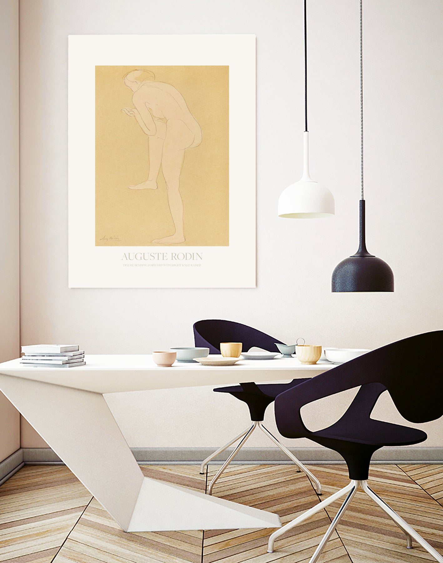 Figure Bending Forward With Right Knee Raised by Auguste Rodin on GIANT ART - auguste rodin figurative auguste rodin