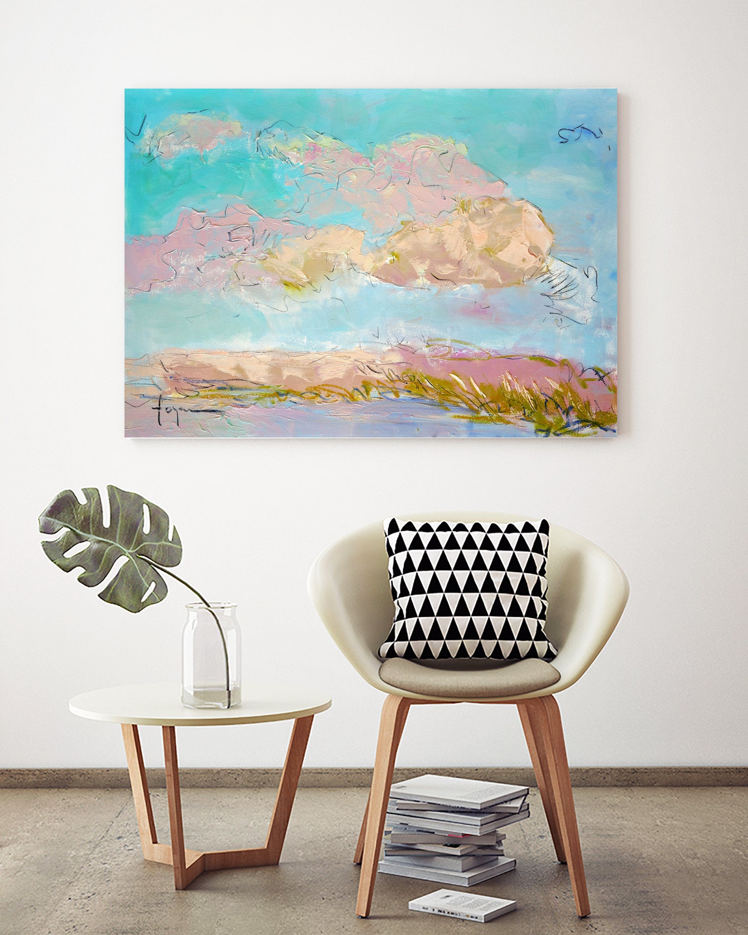 Pastel Sky Drift by Dorothy Fagan on GIANT ART - illustration abstract landscape painting
