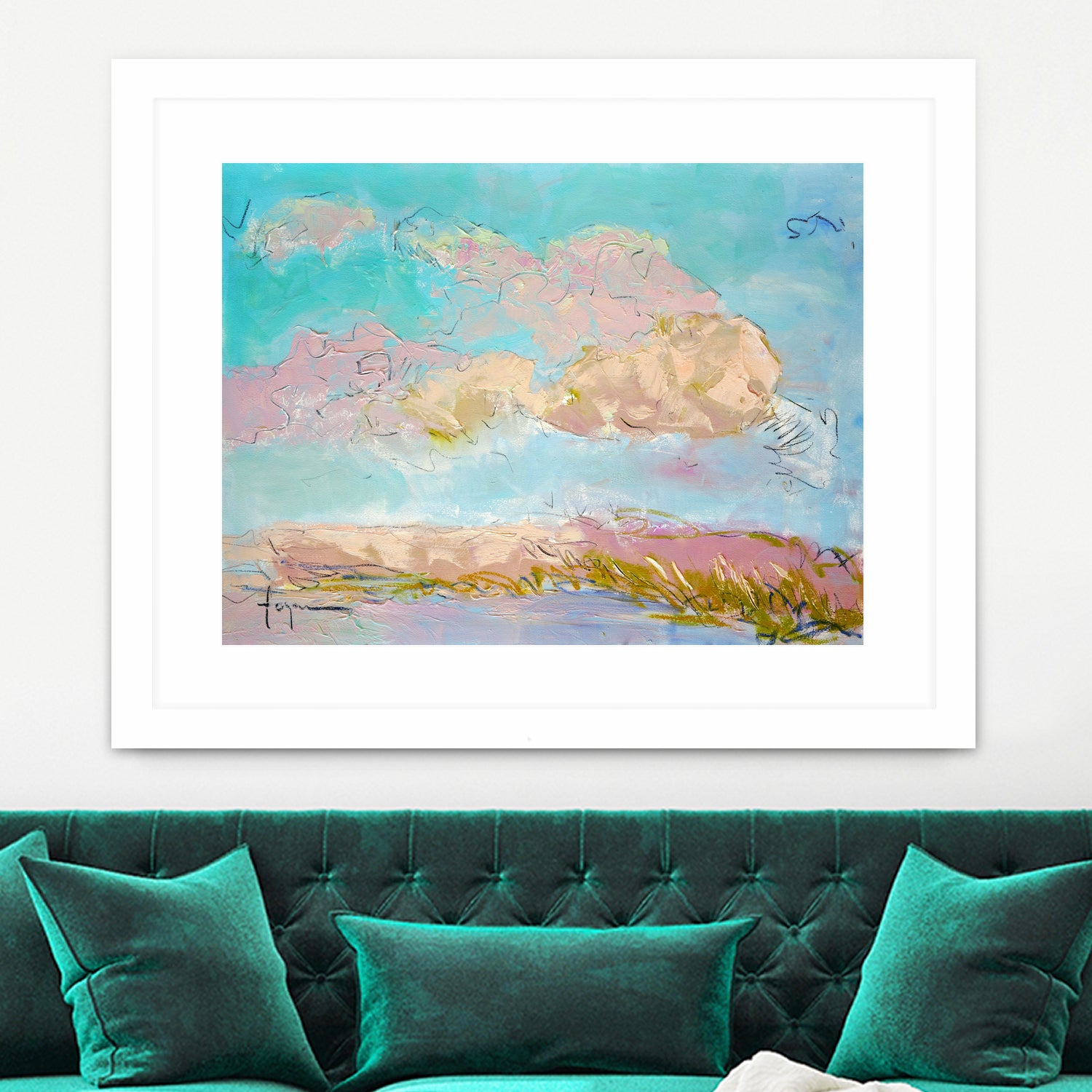 Pastel Sky Drift by Dorothy Fagan on GIANT ART - illustration abstract landscape painting