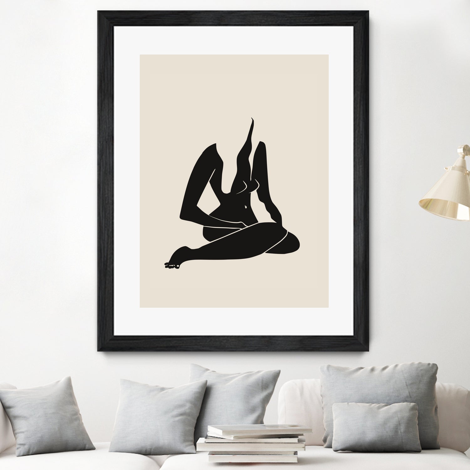 Long Hair Nude In Black by Little Dean on GIANT ART - 7200 illustration