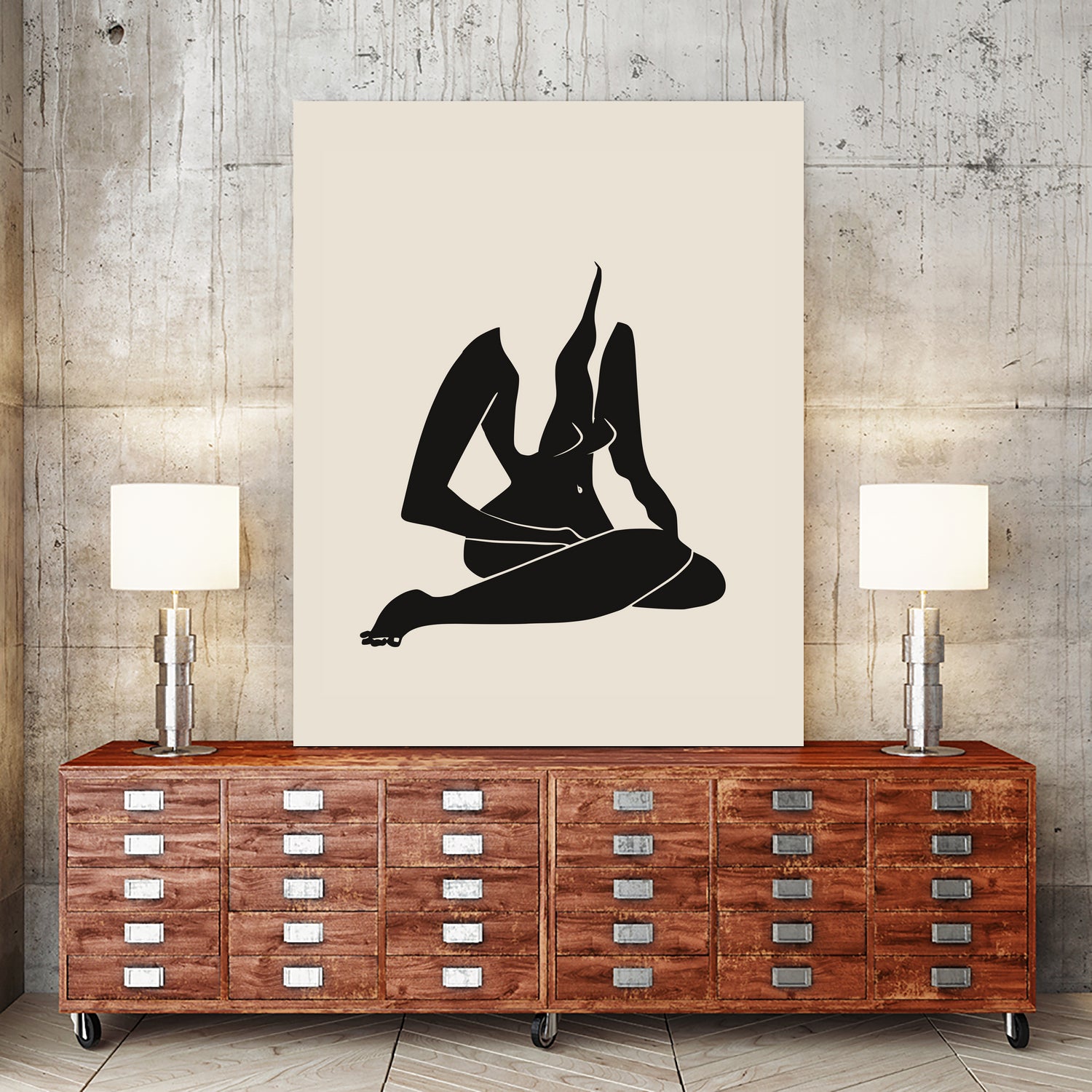 Long Hair Nude In Black by Little Dean on GIANT ART - 7200 illustration