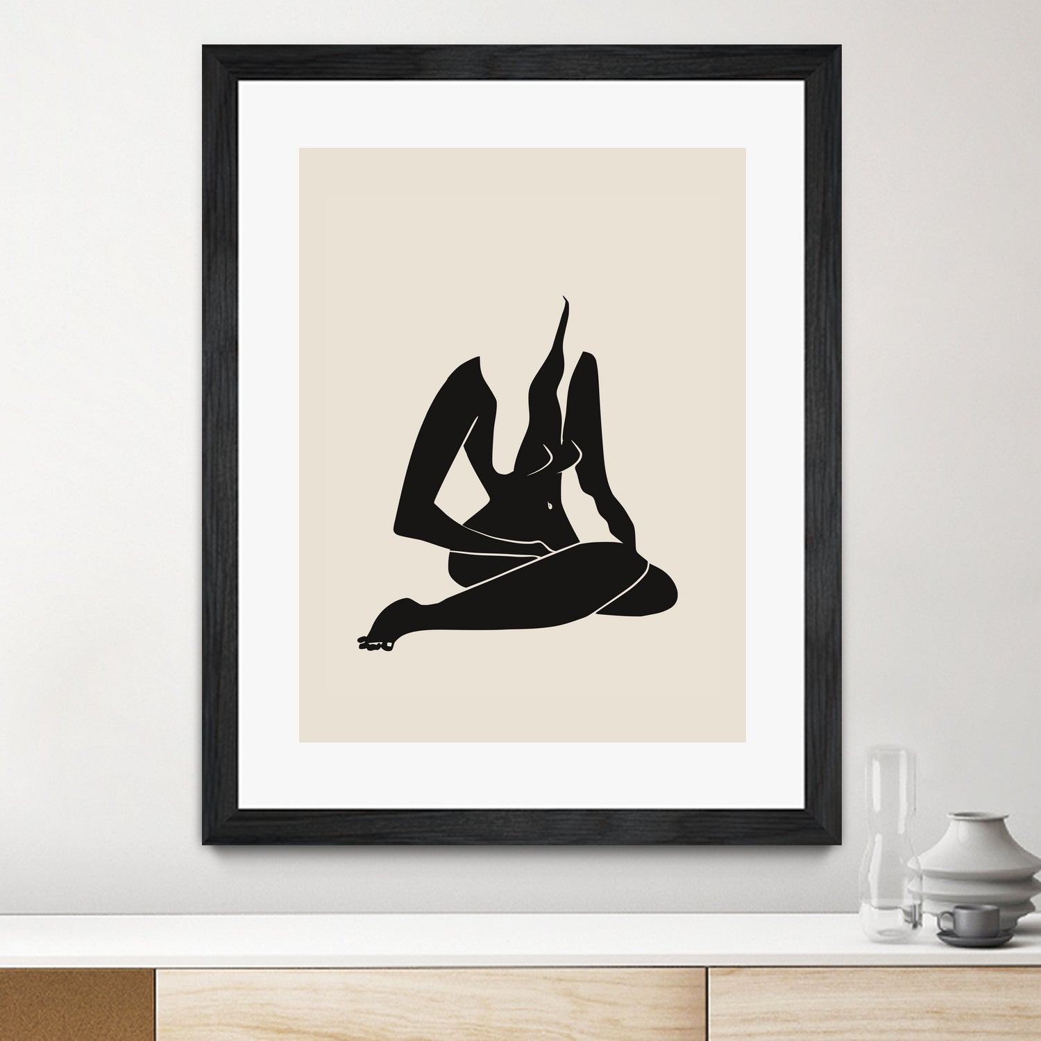 Long Hair Nude In Black by Little Dean on GIANT ART - 7200 illustration