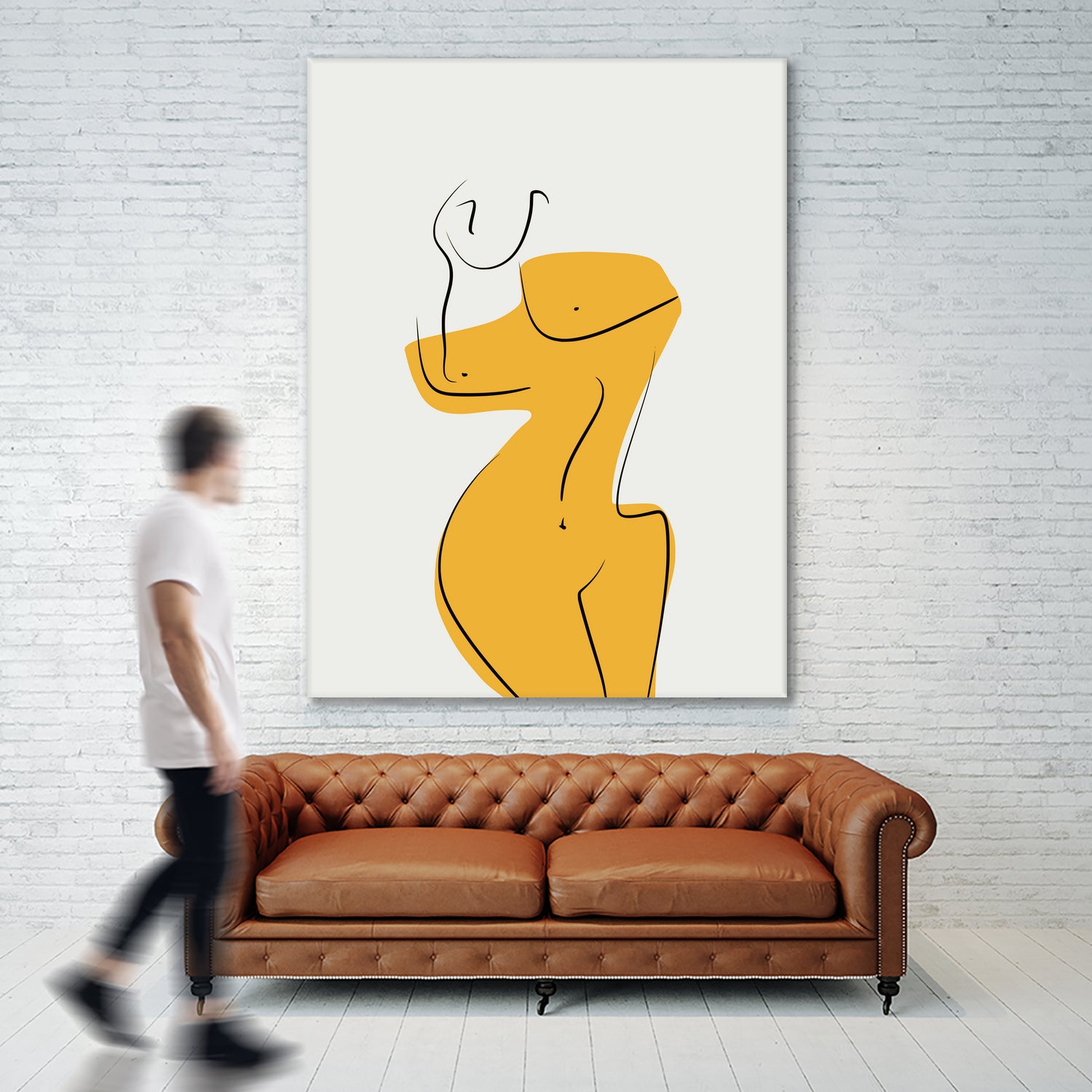 Elegant Female Nude Silhouette by Little Dean on GIANT ART - line art minimalist art