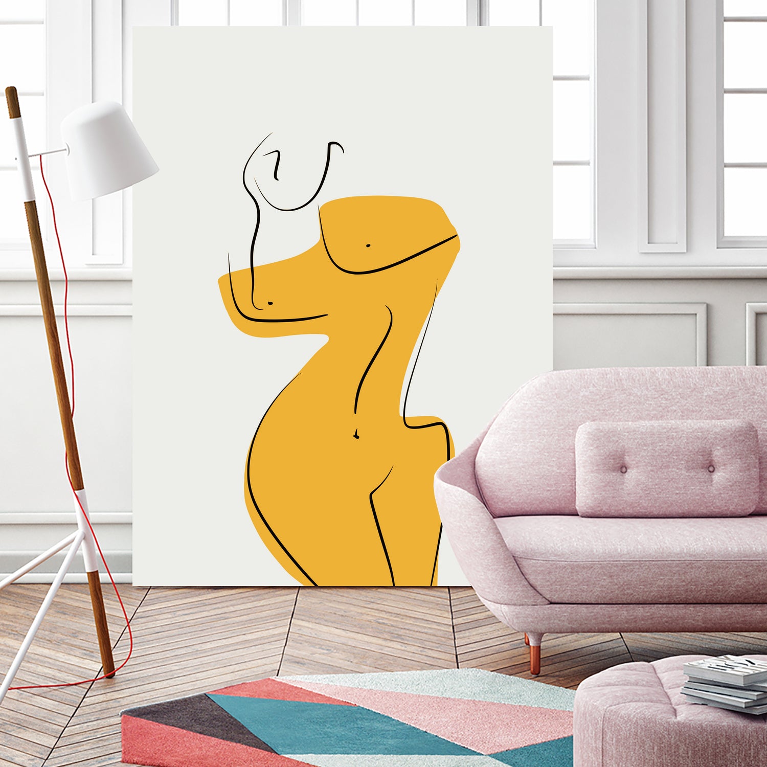 Elegant Female Nude Silhouette by Little Dean on GIANT ART - line art minimalist art
