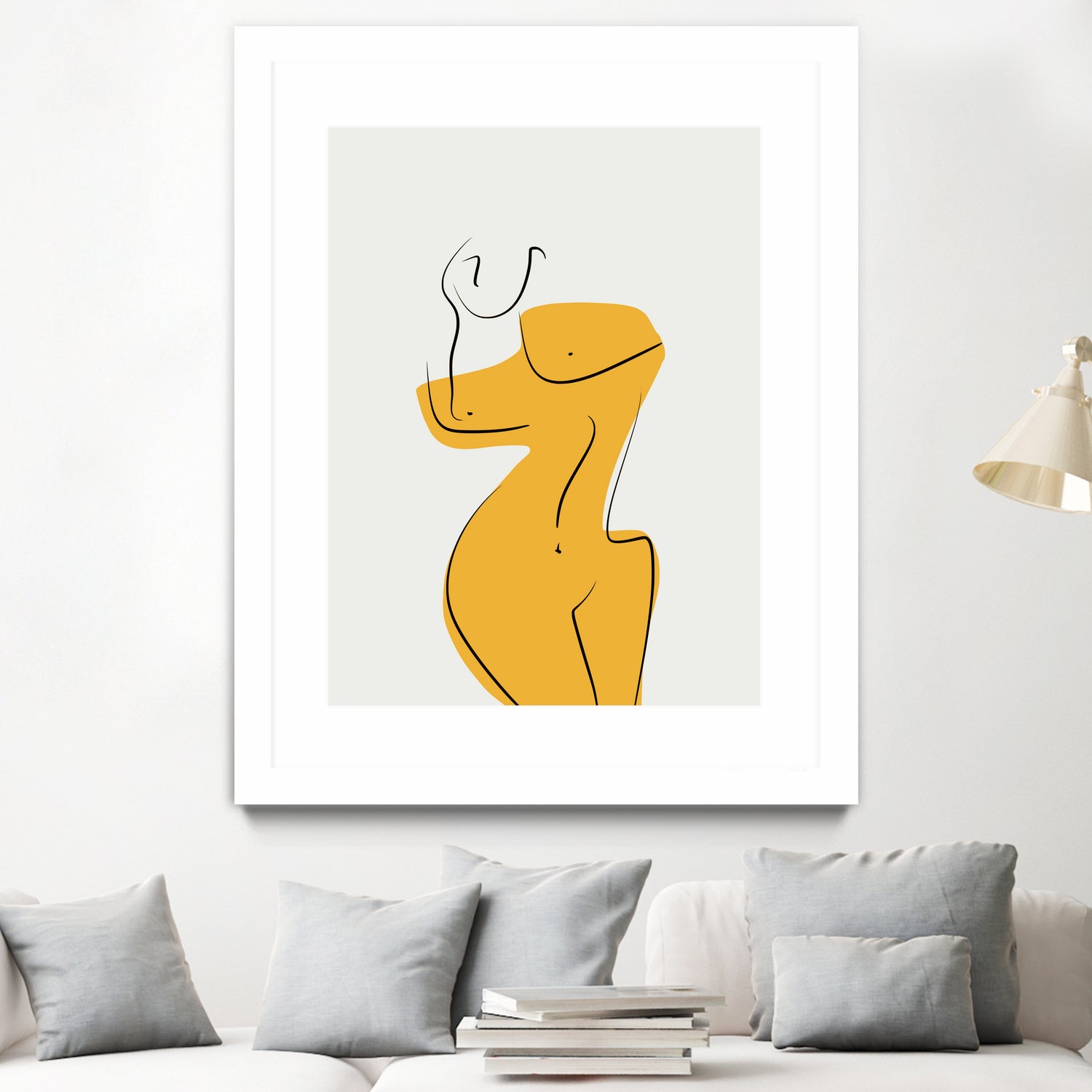 Elegant Female Nude Silhouette by Little Dean on GIANT ART - line art minimalist art