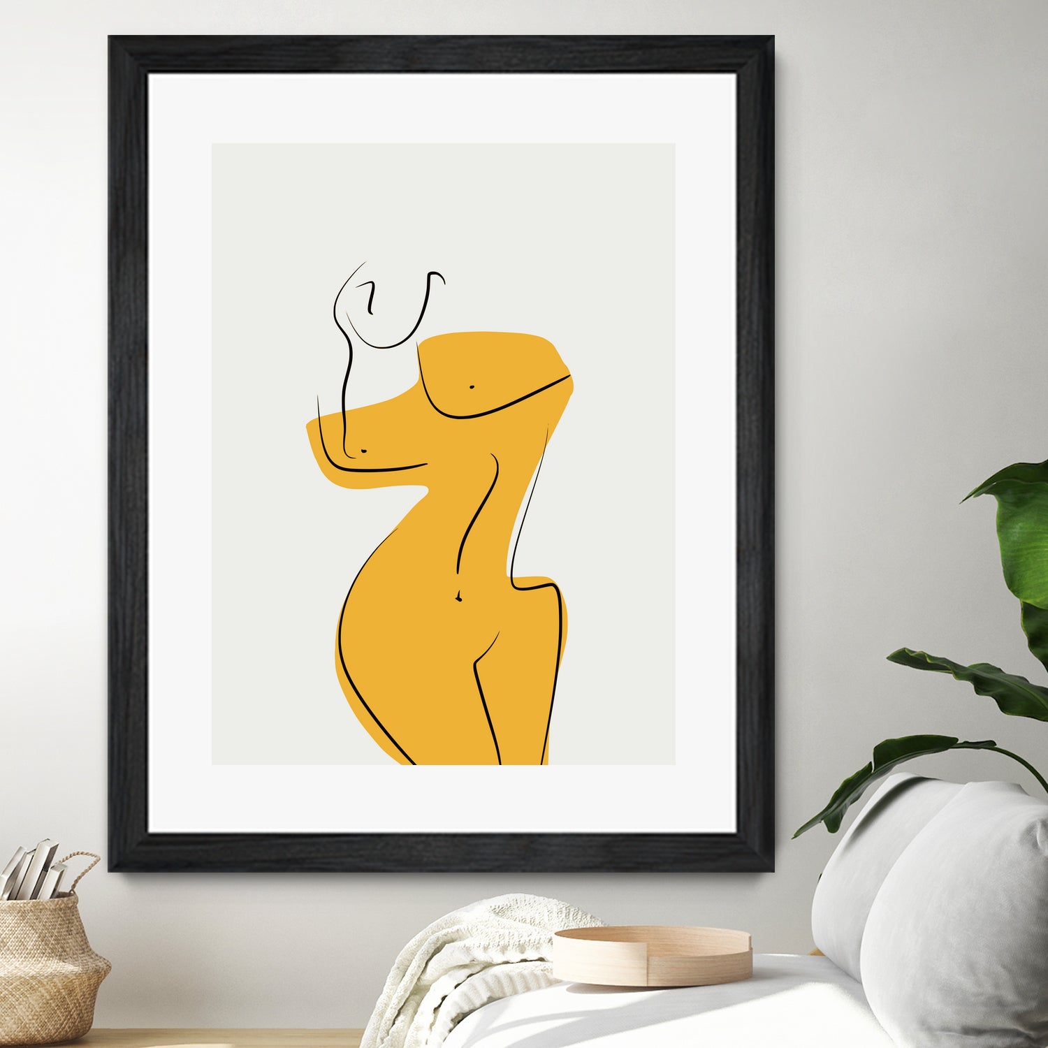 Elegant Female Nude Silhouette by Little Dean on GIANT ART - line art minimalist art