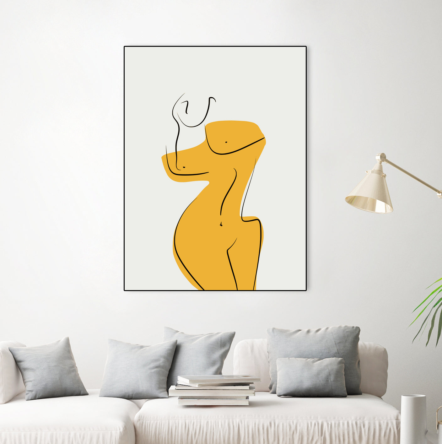 Elegant Female Nude Silhouette by Little Dean on GIANT ART - line art minimalist art
