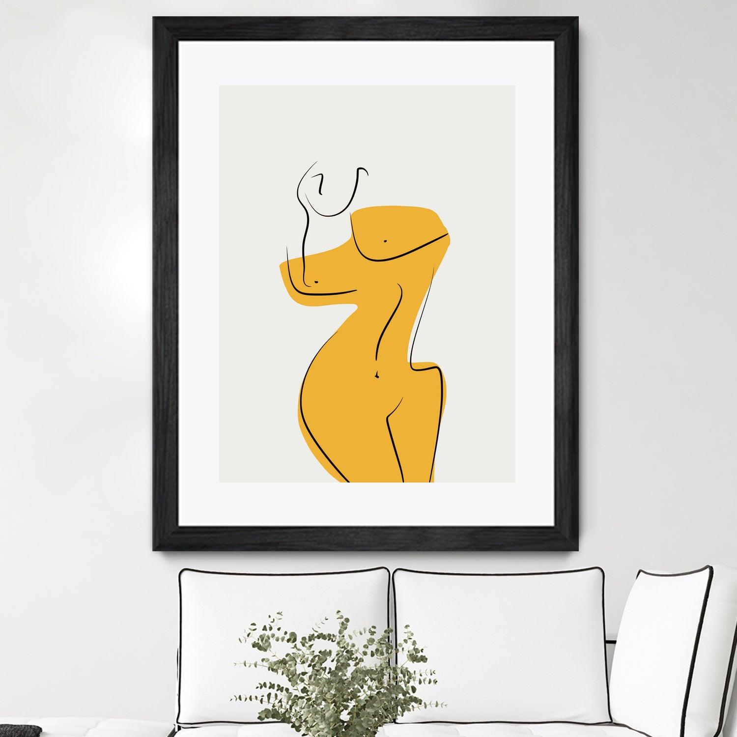 Elegant Female Nude Silhouette by Little Dean on GIANT ART - line art minimalist art