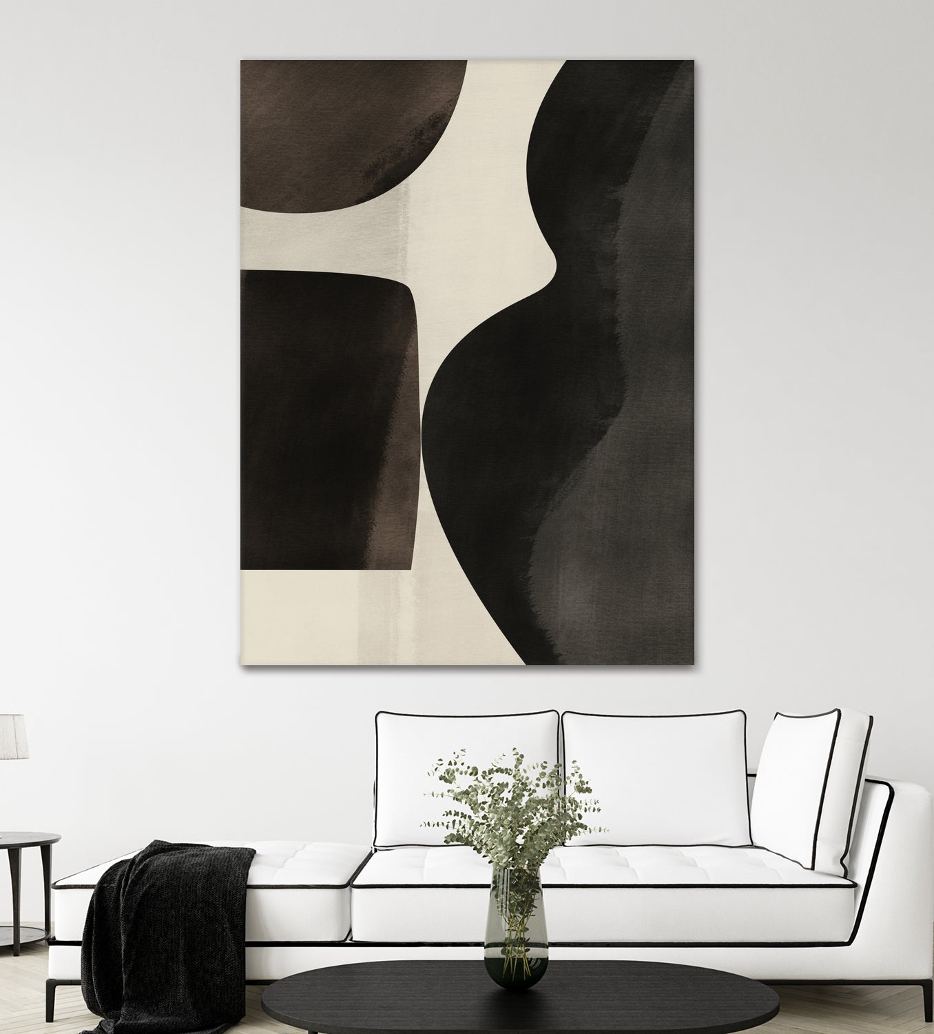 Black Abstract Collage by Little on GIANT ART - illustration beige