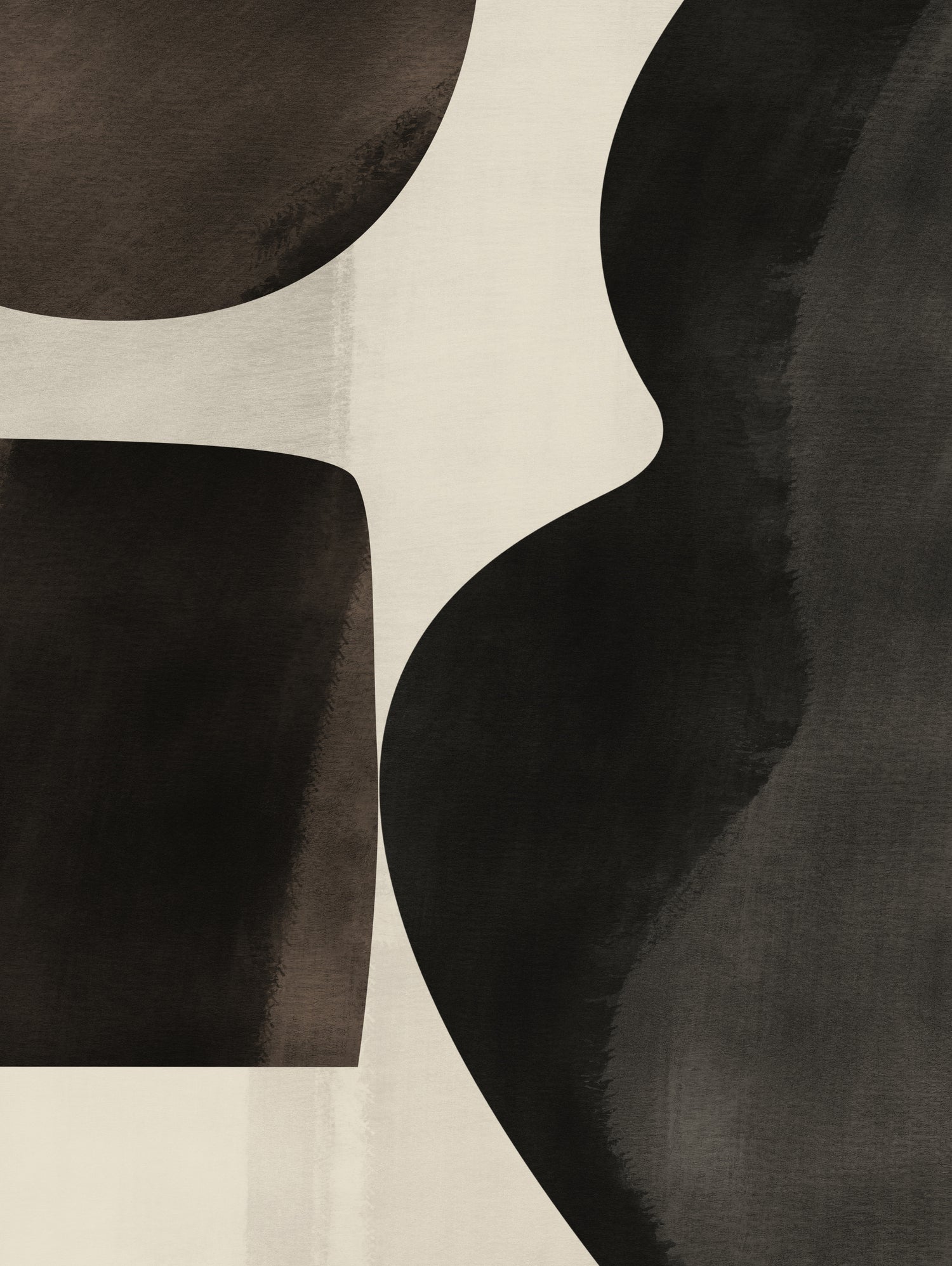 Black Abstract Collage by Little on GIANT ART - illustration beige