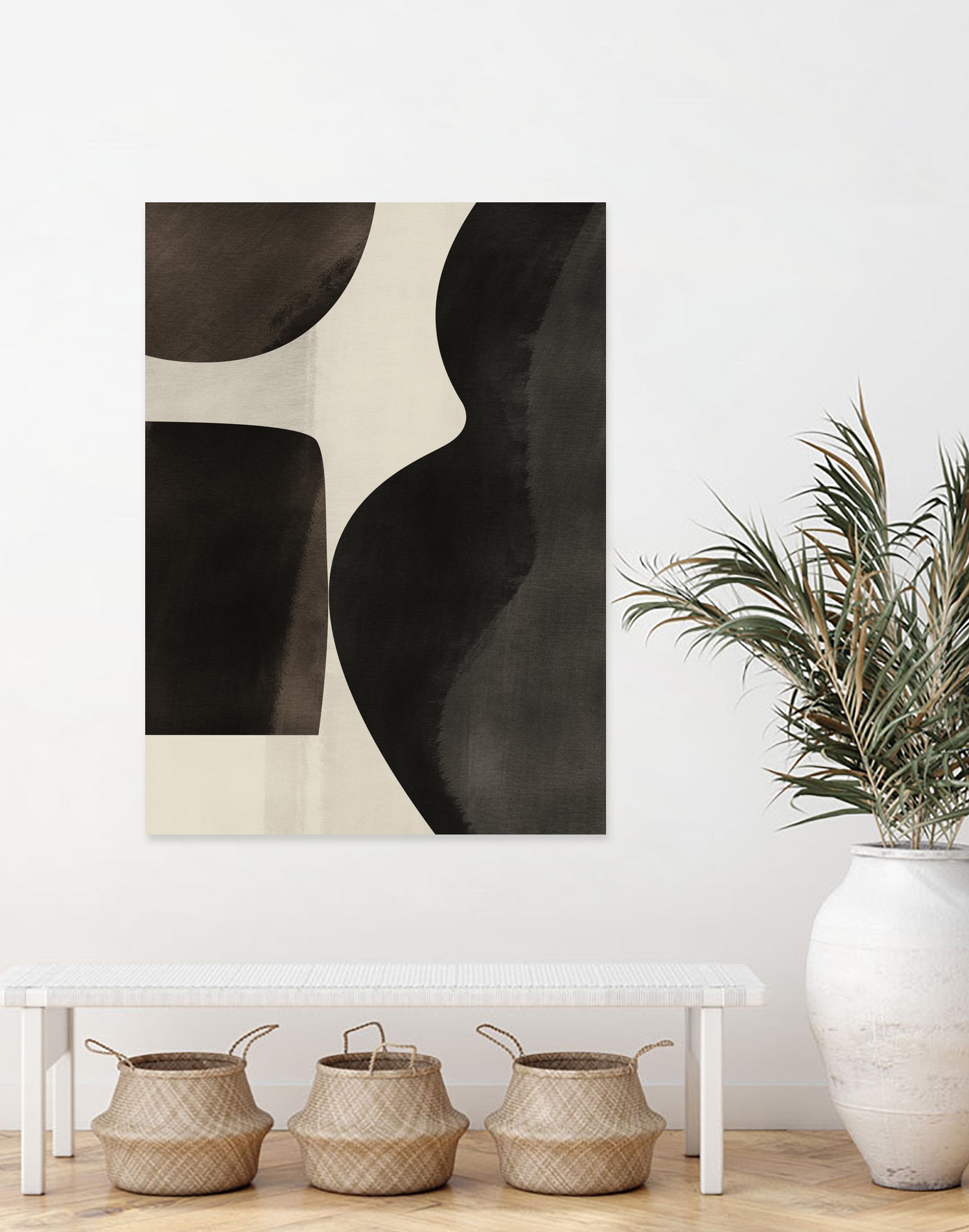 Black Abstract Collage by Little on GIANT ART - illustration beige