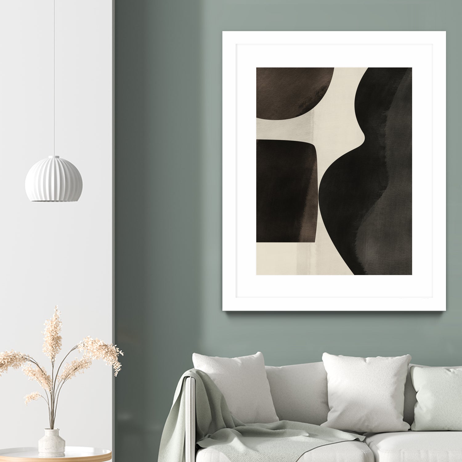 Black Abstract Collage by Little on GIANT ART - illustration beige