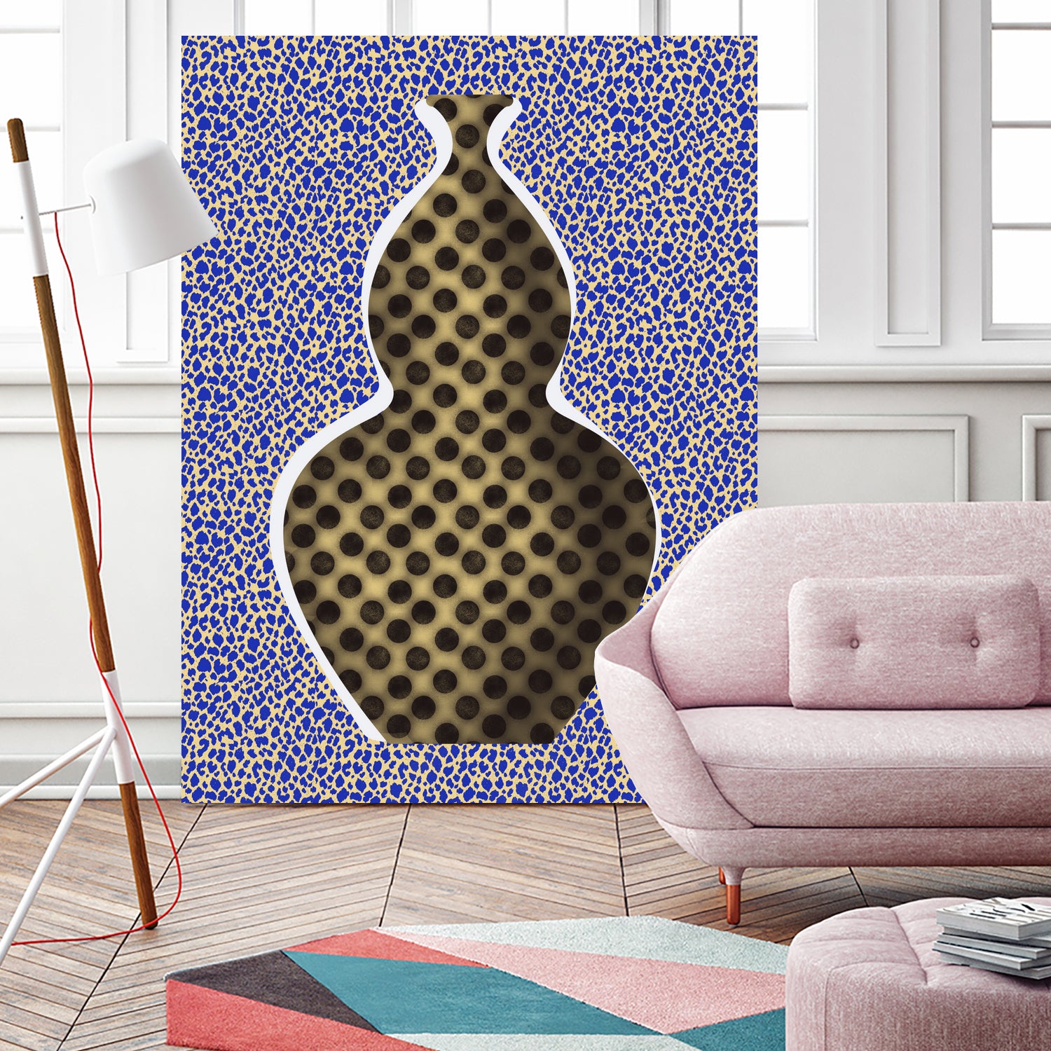 Polka Dot Vase by Little on GIANT ART - illustration vase