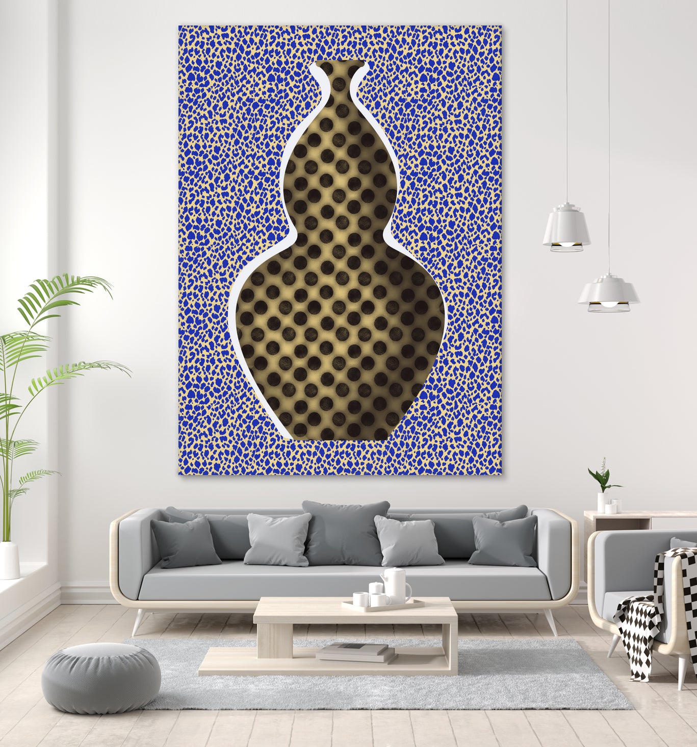 Polka Dot Vase by Little on GIANT ART - illustration vase