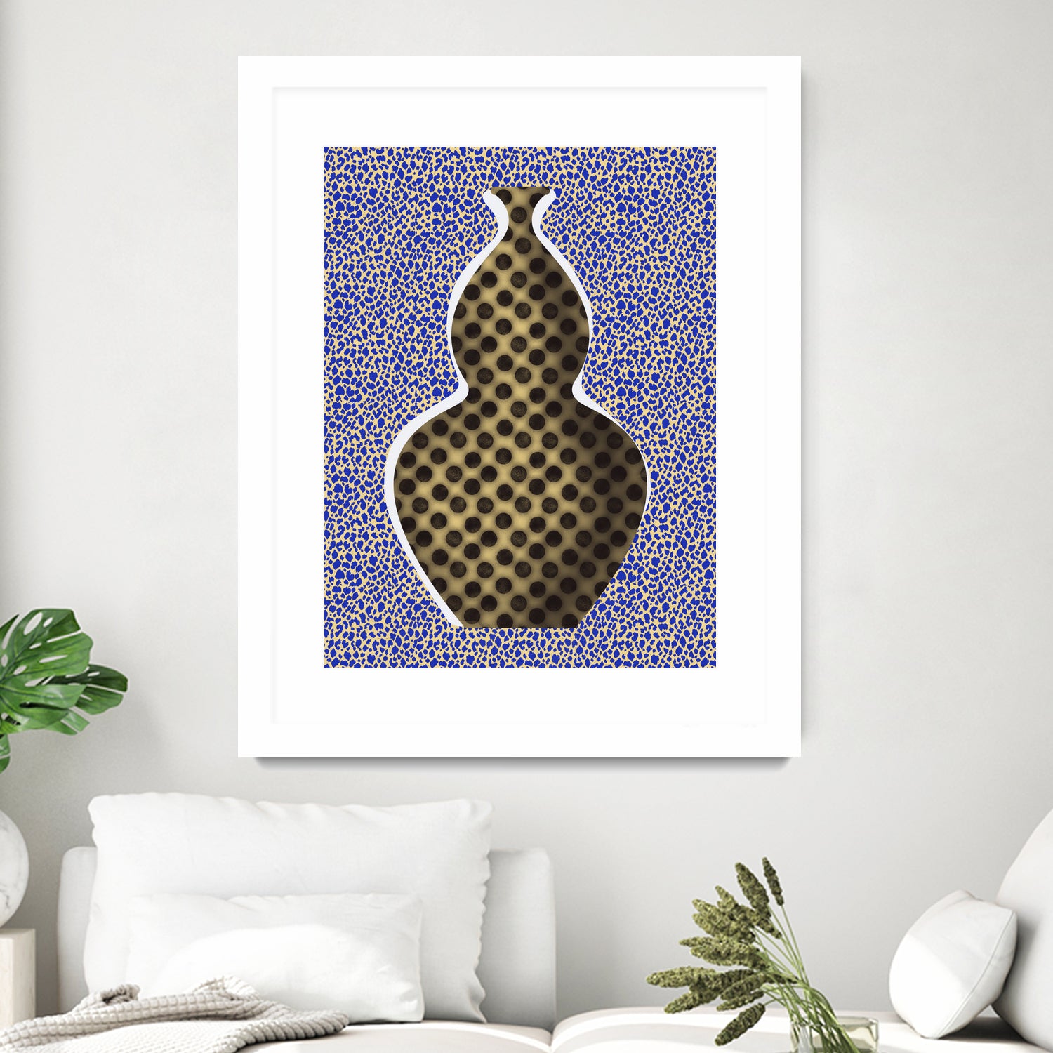 Polka Dot Vase by Little on GIANT ART - illustration vase