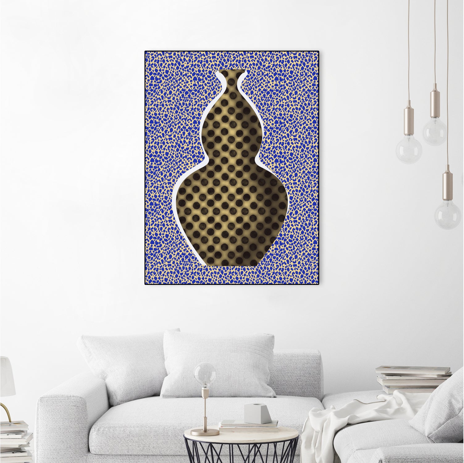 Polka Dot Vase by Little on GIANT ART - illustration vase