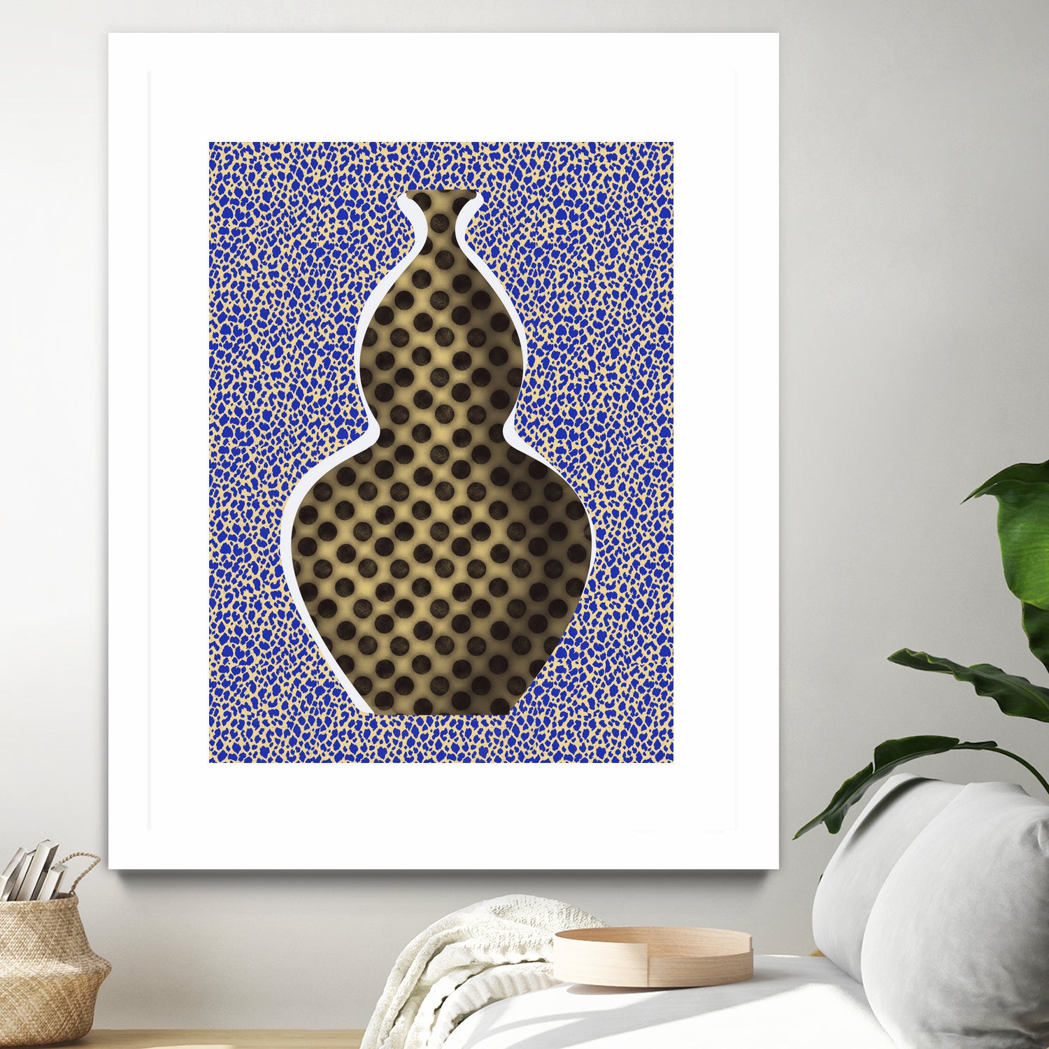 Polka Dot Vase by Little on GIANT ART - illustration vase