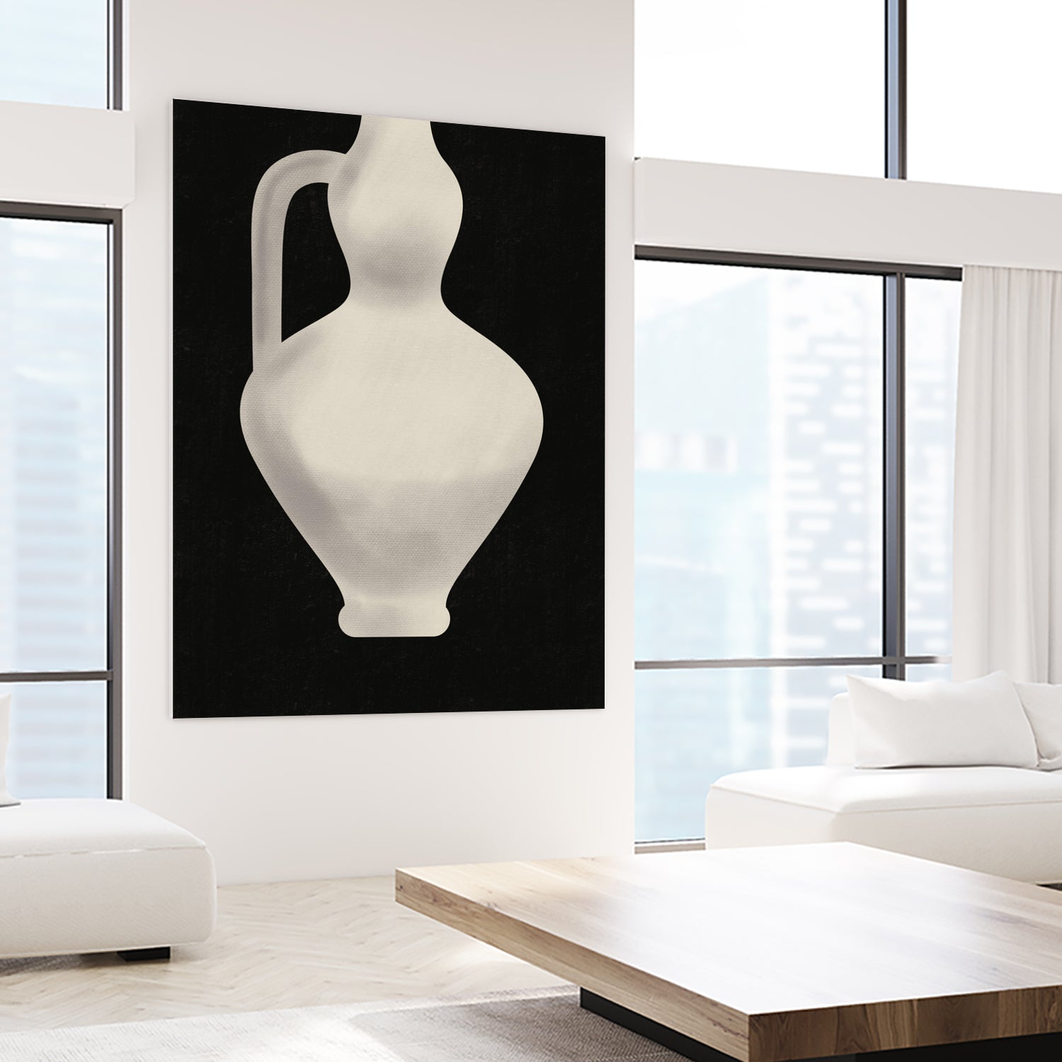 Vintage White Vase by Little on GIANT ART - illustration little dean