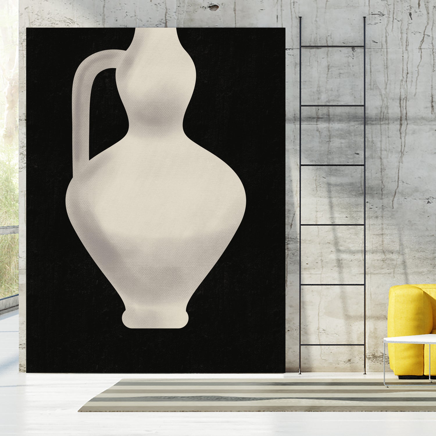 Vintage White Vase by Little on GIANT ART - illustration little dean