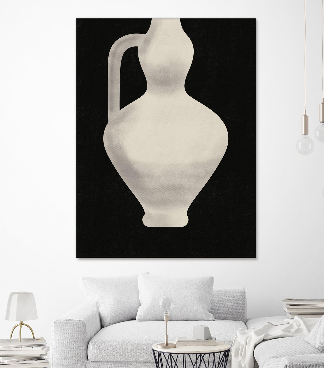 Vintage White Vase by Little on GIANT ART - illustration little dean