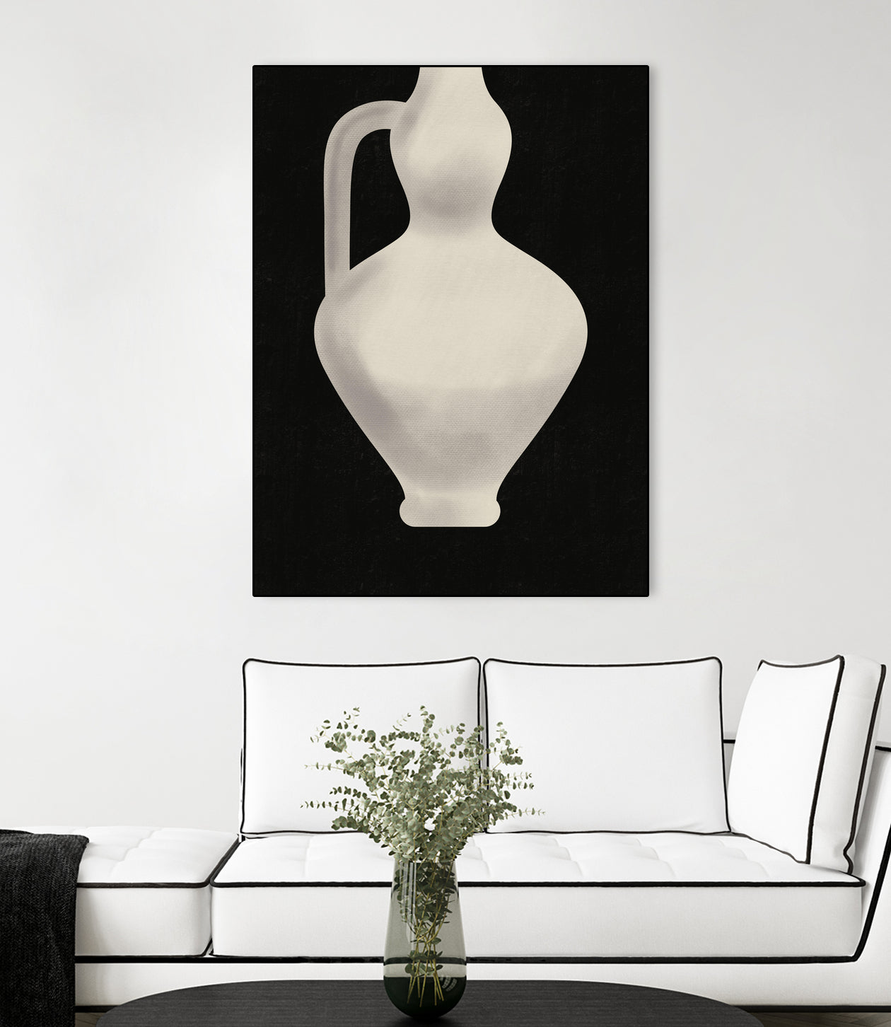 Vintage White Vase by Little on GIANT ART - illustration little dean