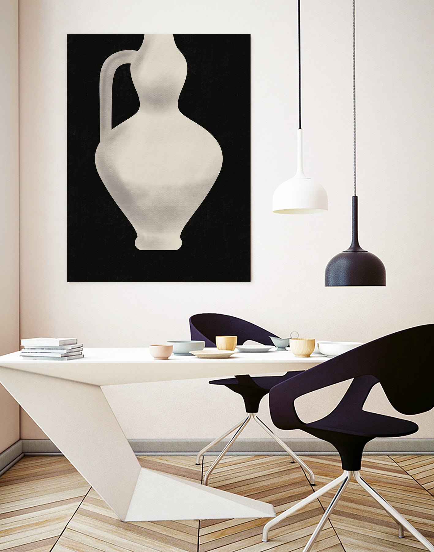 Vintage White Vase by Little on GIANT ART - illustration little dean