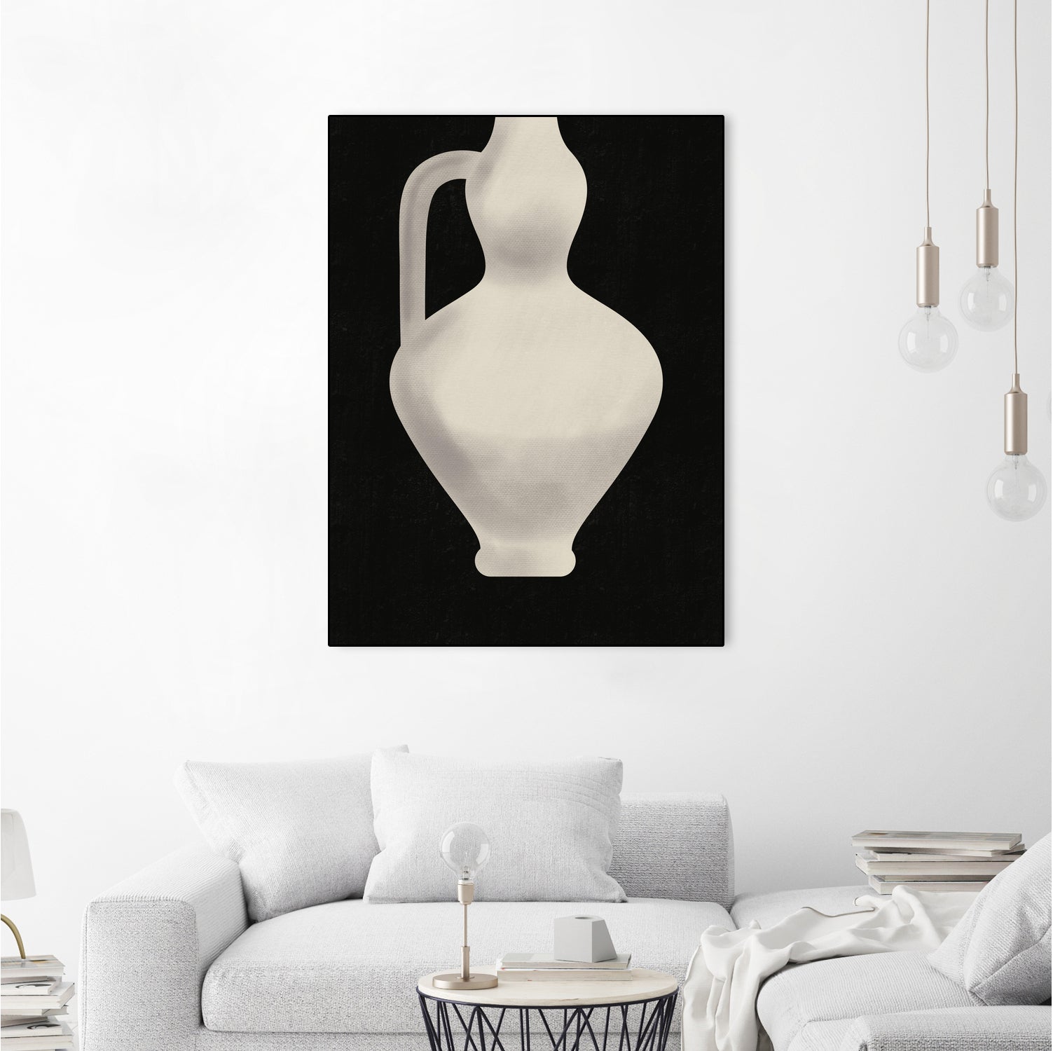 Vintage White Vase by Little on GIANT ART - illustration little dean