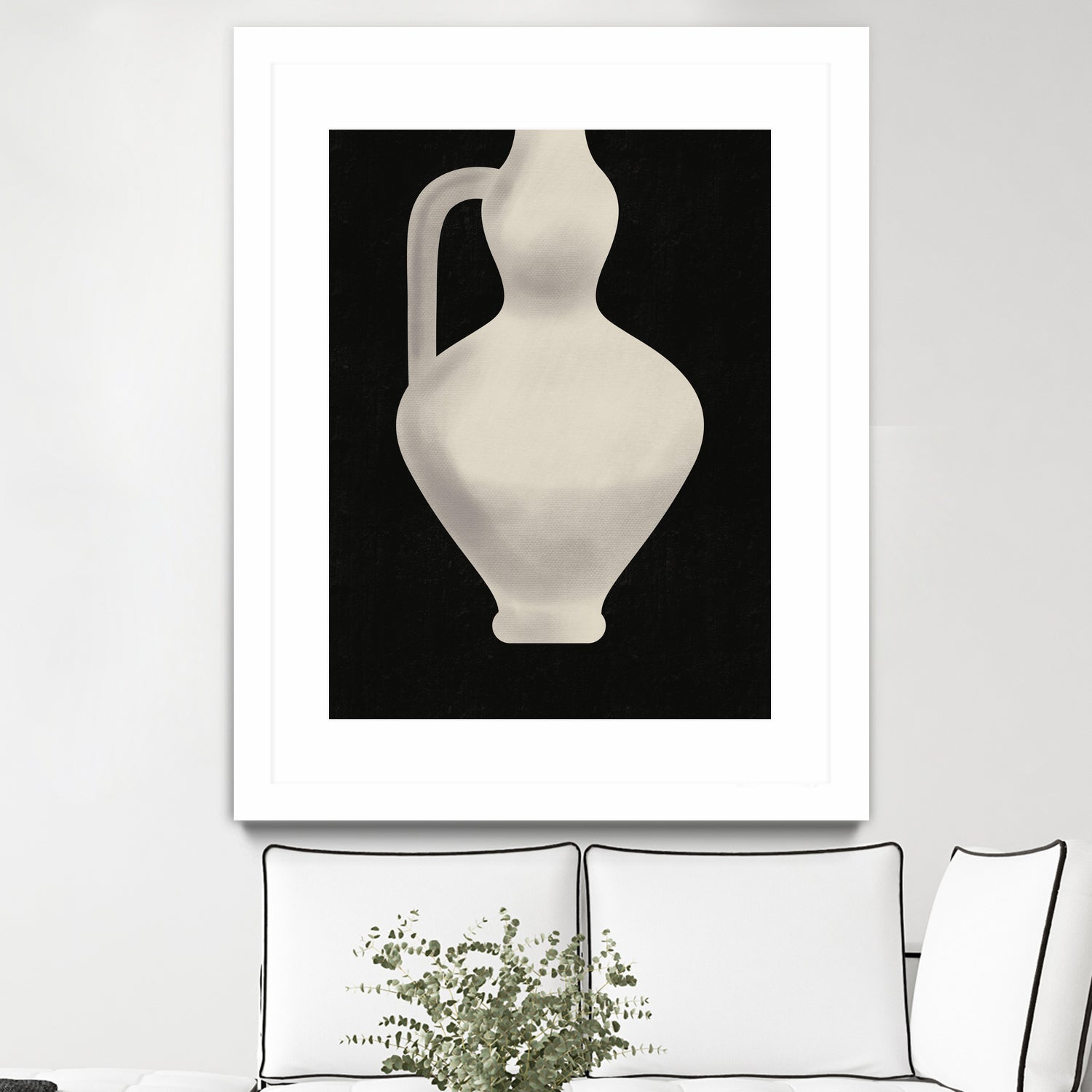 Vintage White Vase by Little on GIANT ART - illustration little dean