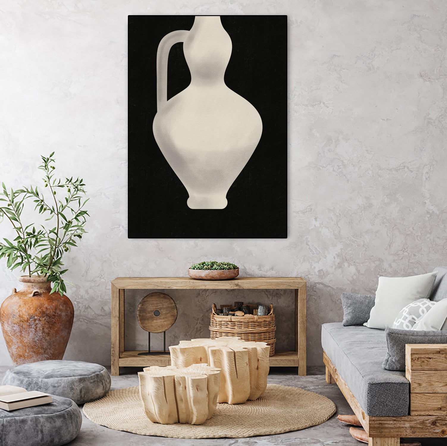 Vintage White Vase by Little on GIANT ART - illustration little dean