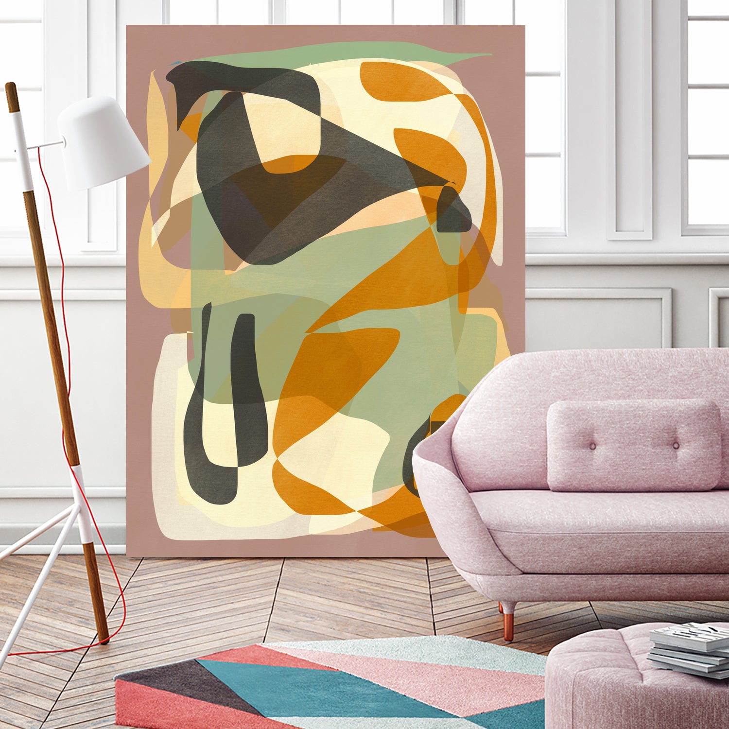 Luminous Ochre Abstract Infinity by Little Dean on GIANT ART - abstract