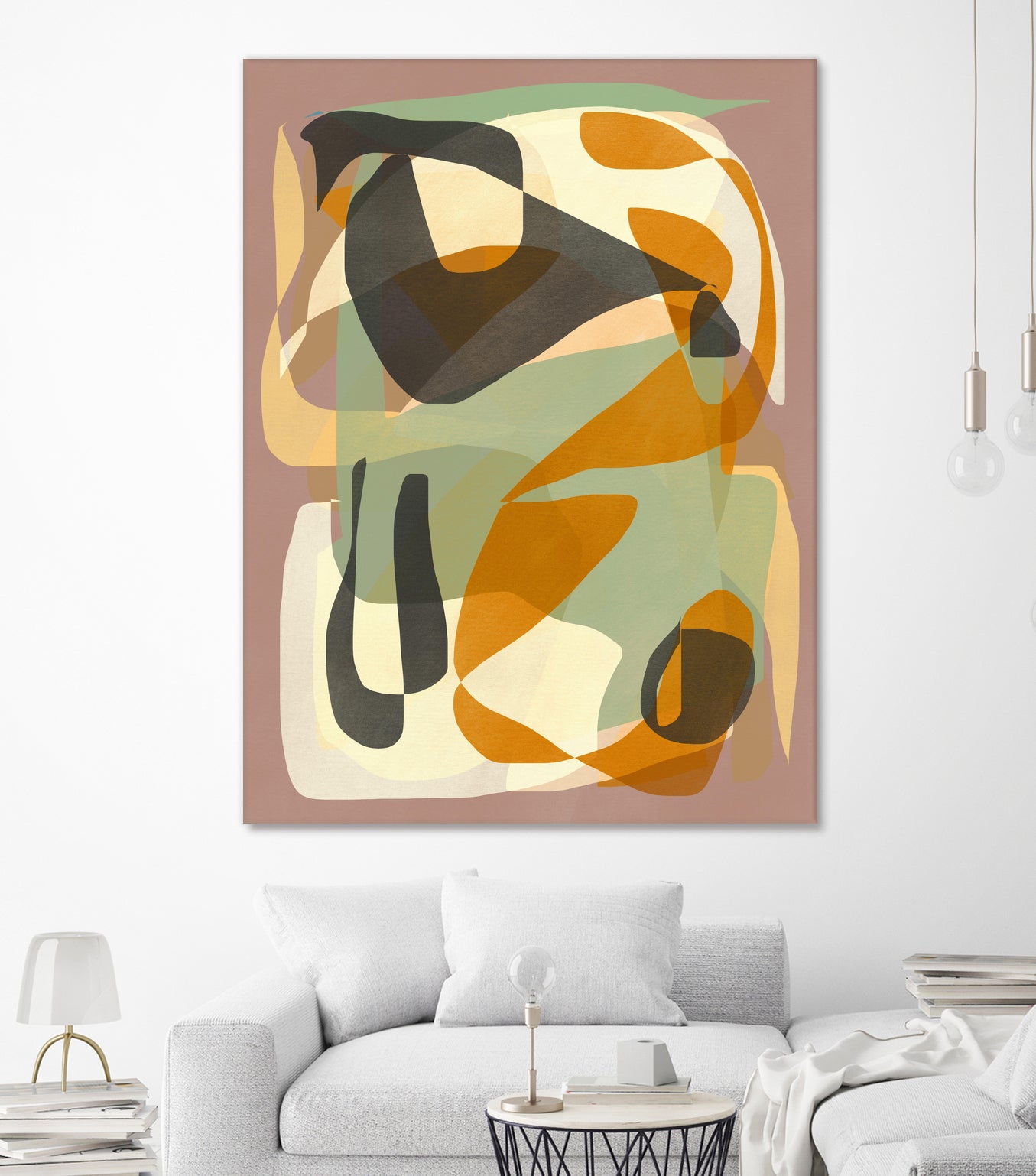 Luminous Ochre Abstract Infinity by Little Dean on GIANT ART - abstract