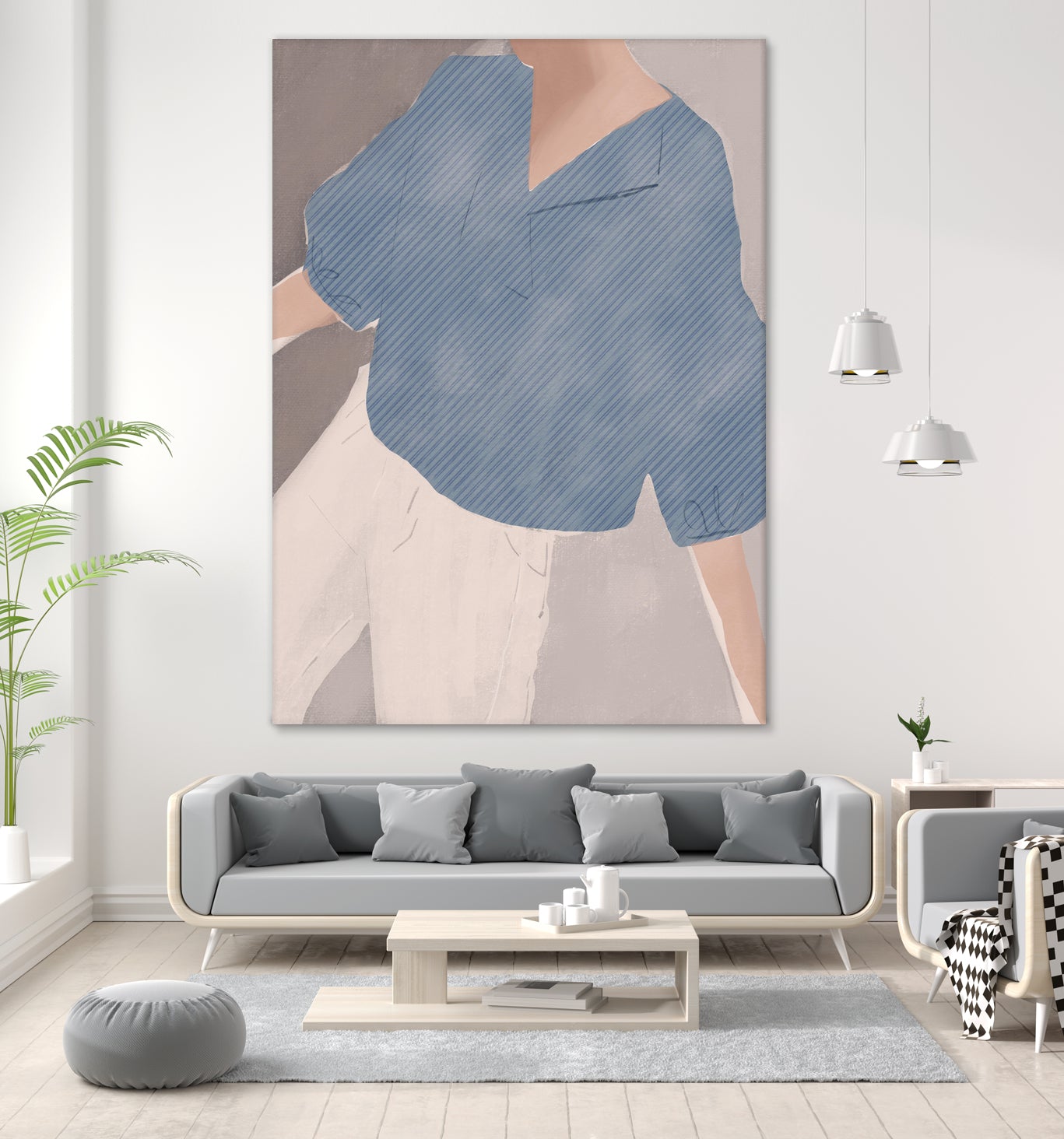 Striped Shirt Wanderer by Little on GIANT ART - illustration person