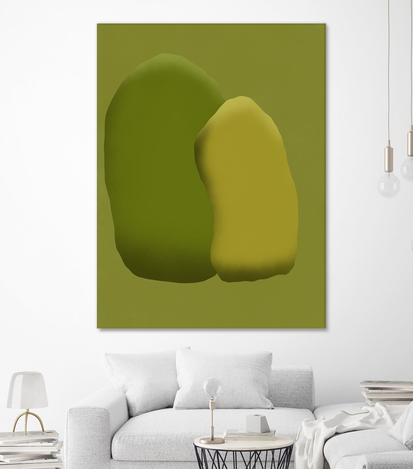Stacking stone in green by Little on GIANT ART - illustration green
