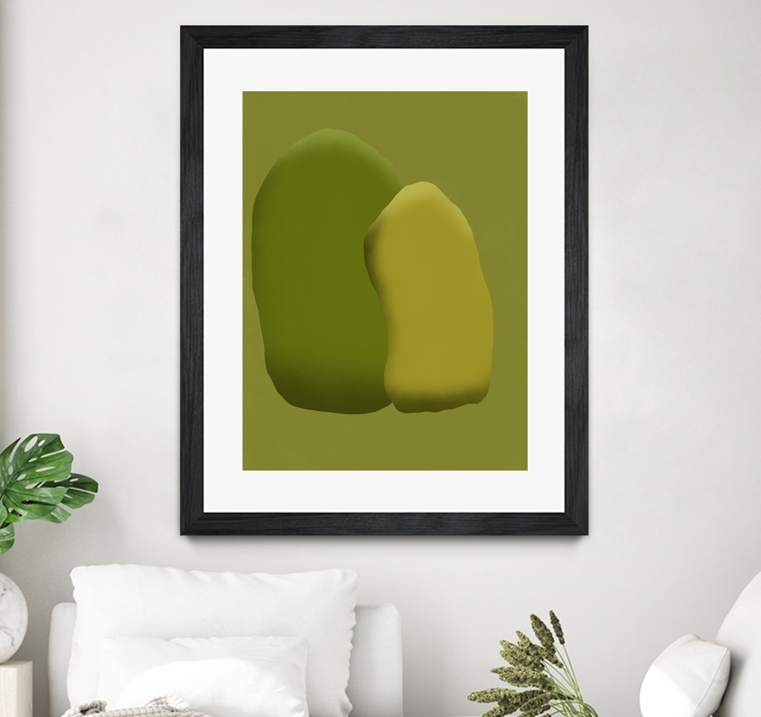 Stacking stone in green by Little on GIANT ART - illustration green