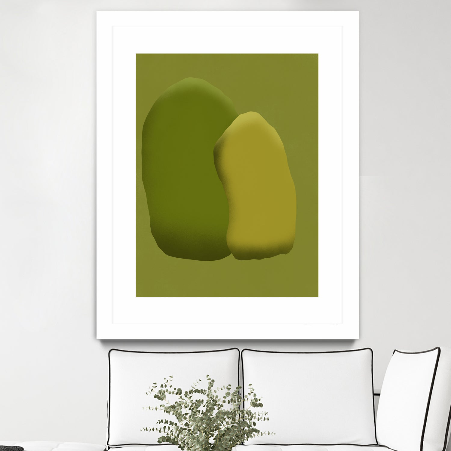 Stacking stone in green by Little on GIANT ART - illustration green