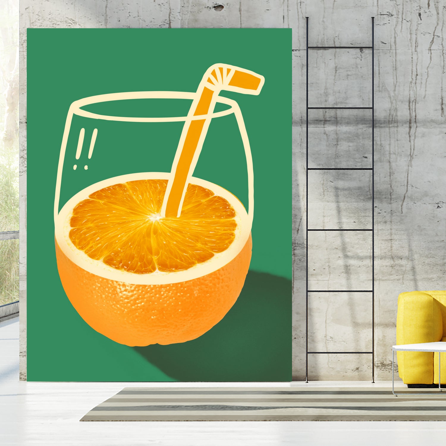 Vibrant Orange Cleverly Illustrated by Little Dean on GIANT ART - orange illustration food and drinks orange illustration
