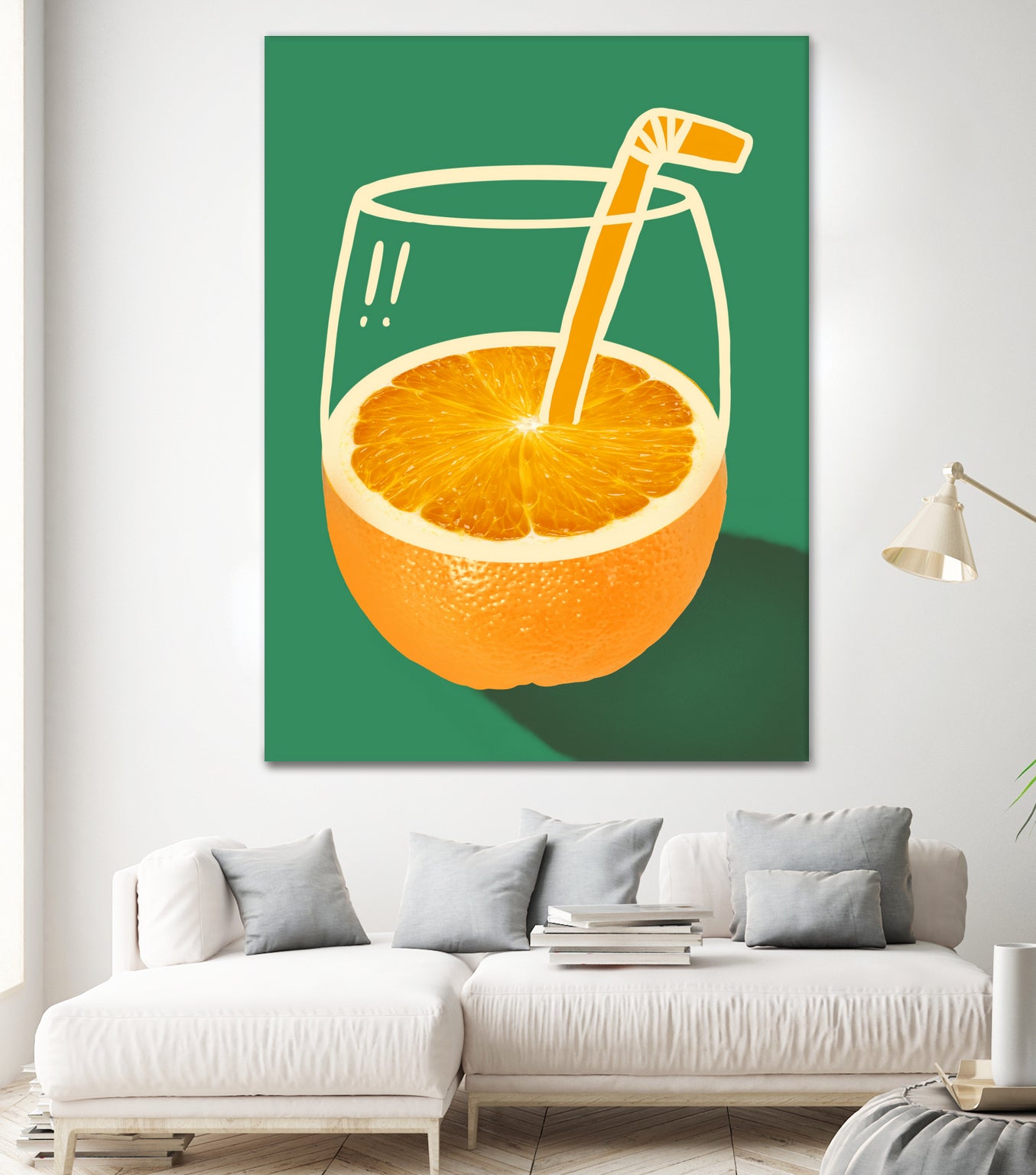 Vibrant Orange Cleverly Illustrated by Little Dean on GIANT ART - orange illustration food and drinks orange illustration